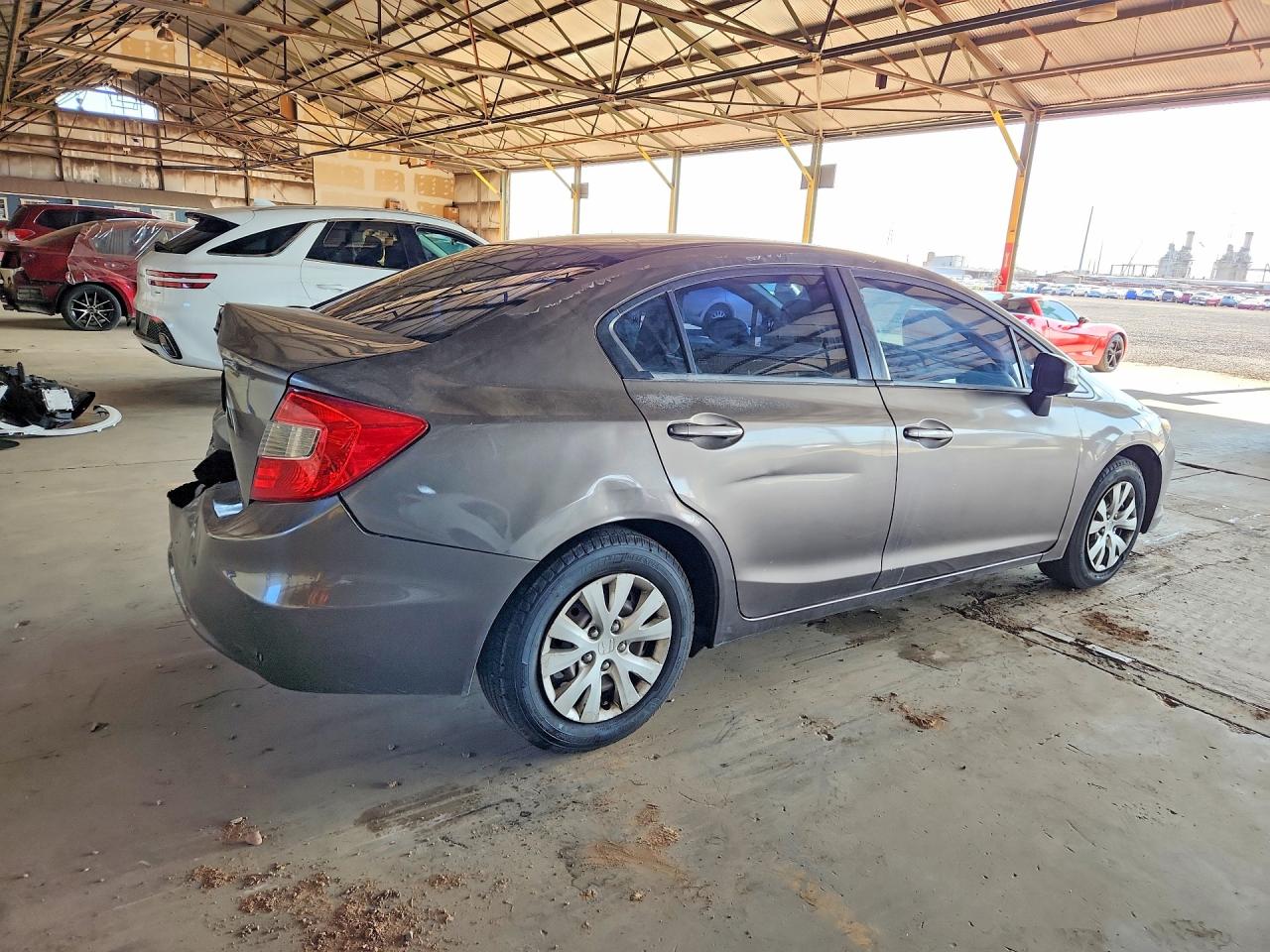2012 Honda Civic Lx Charcoal vin: 2HGFB2F56CH585686