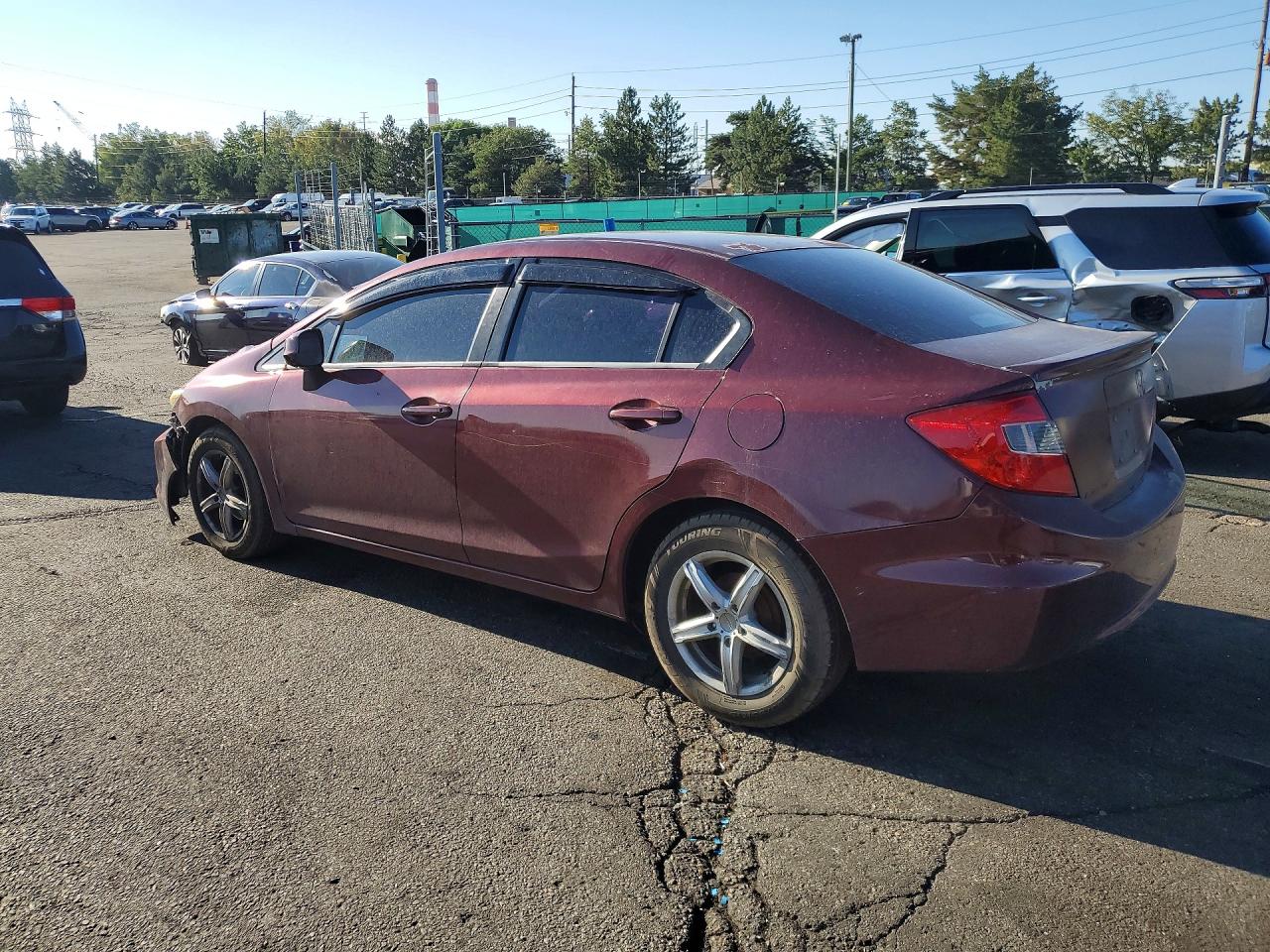 2012 Honda Civic Lx Бордовый vin: 2HGFB2F56CH594811