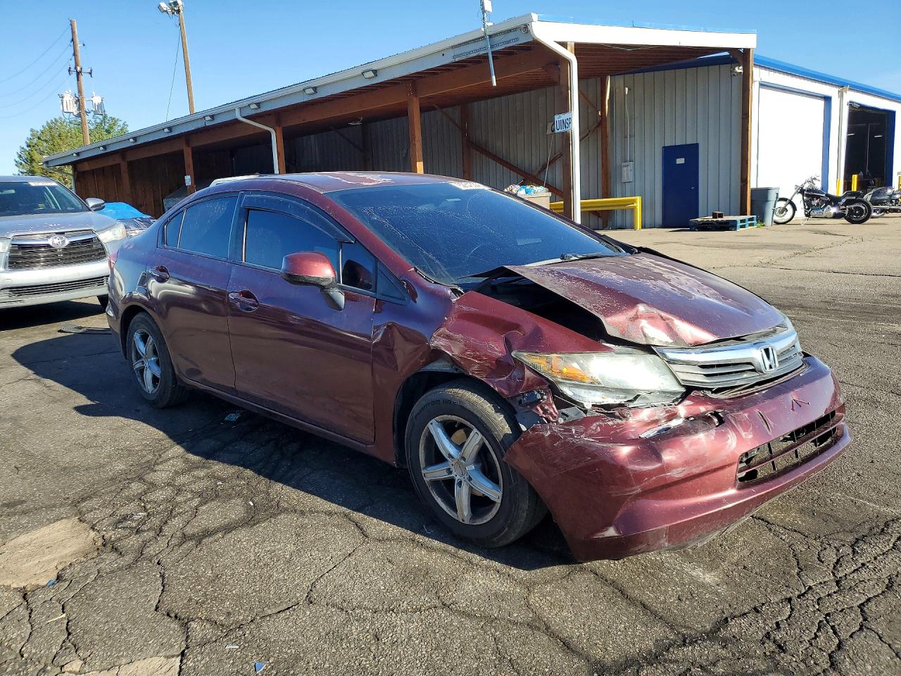 2012 Honda Civic Lx Бордовый vin: 2HGFB2F56CH594811