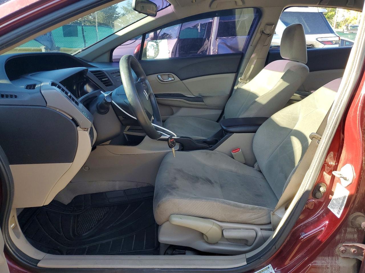 2012 Honda Civic Lx Бордовый vin: 2HGFB2F56CH594811