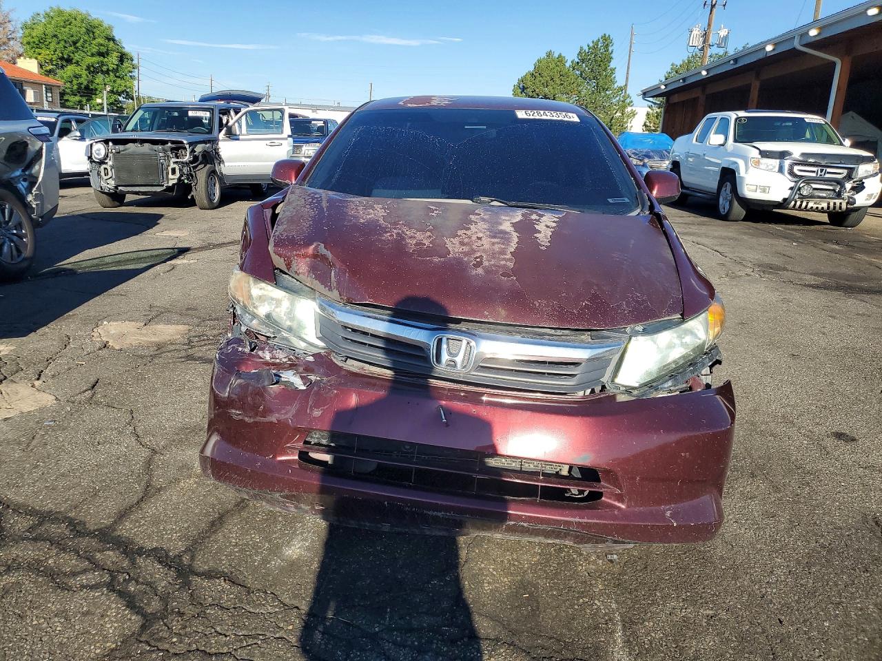 2012 Honda Civic Lx Бордовый vin: 2HGFB2F56CH594811