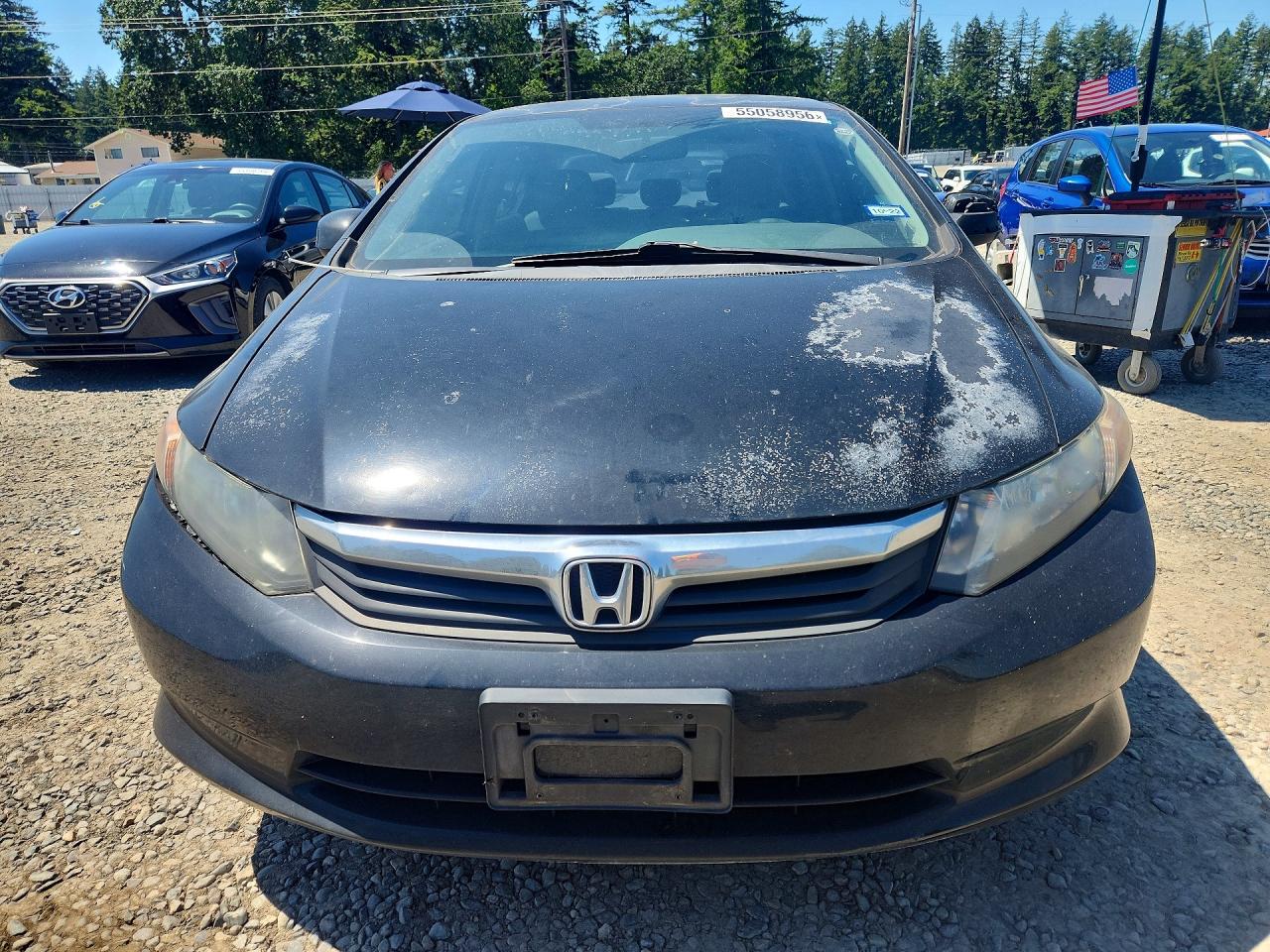 2012 Honda Civc Black vin: 2HGFB2F56CH595148