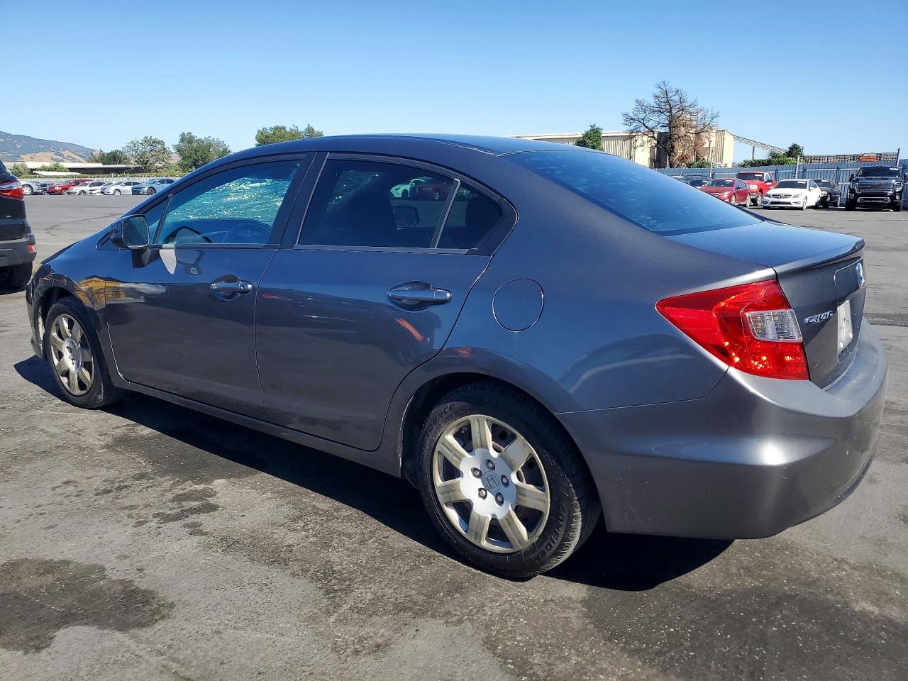 2012 Honda Civic Lx Gray vin: 2HGFB2F56CH597482
