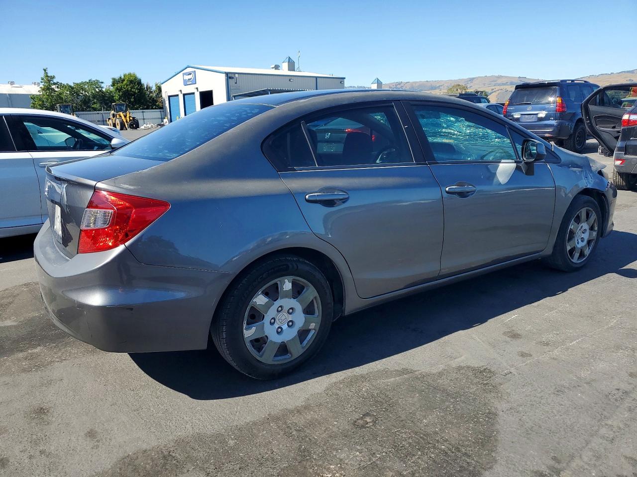 2012 Honda Civic Lx Gray vin: 2HGFB2F56CH597482