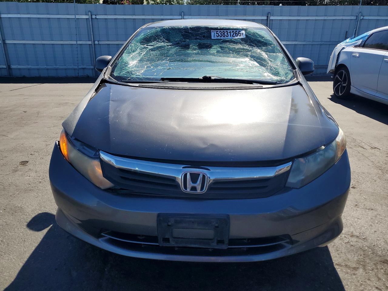 2012 Honda Civic Lx Gray vin: 2HGFB2F56CH597482