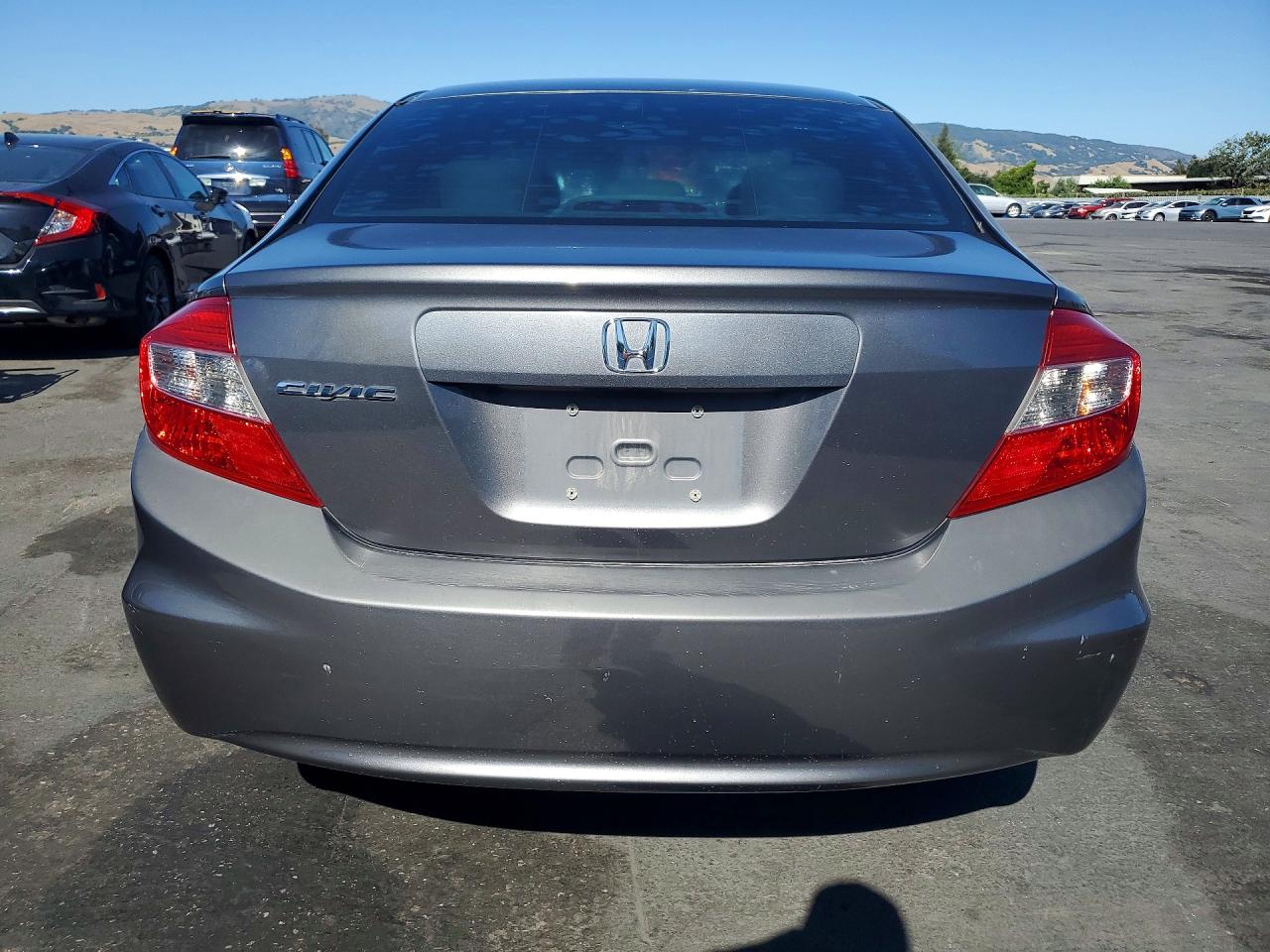 2012 Honda Civic Lx Gray vin: 2HGFB2F56CH597482