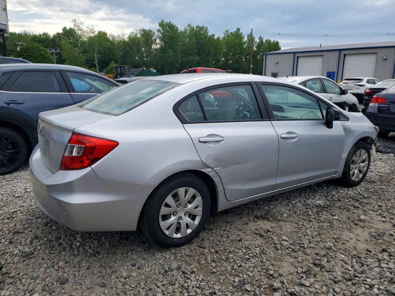 2012 Honda Civic Lx Silver vin: 2HGFB2F56CH600901