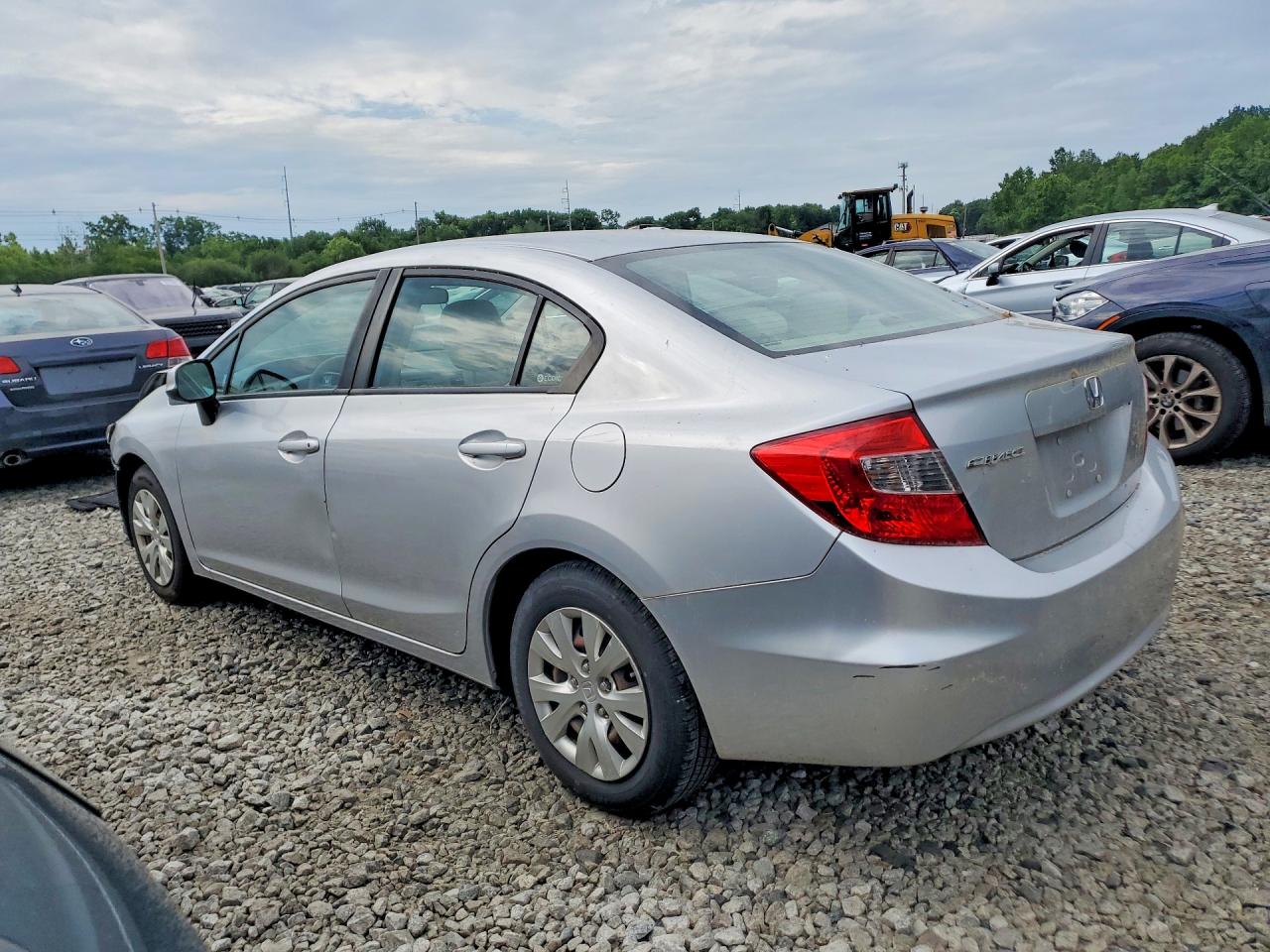 2012 Honda Civic Lx Silver vin: 2HGFB2F56CH600901