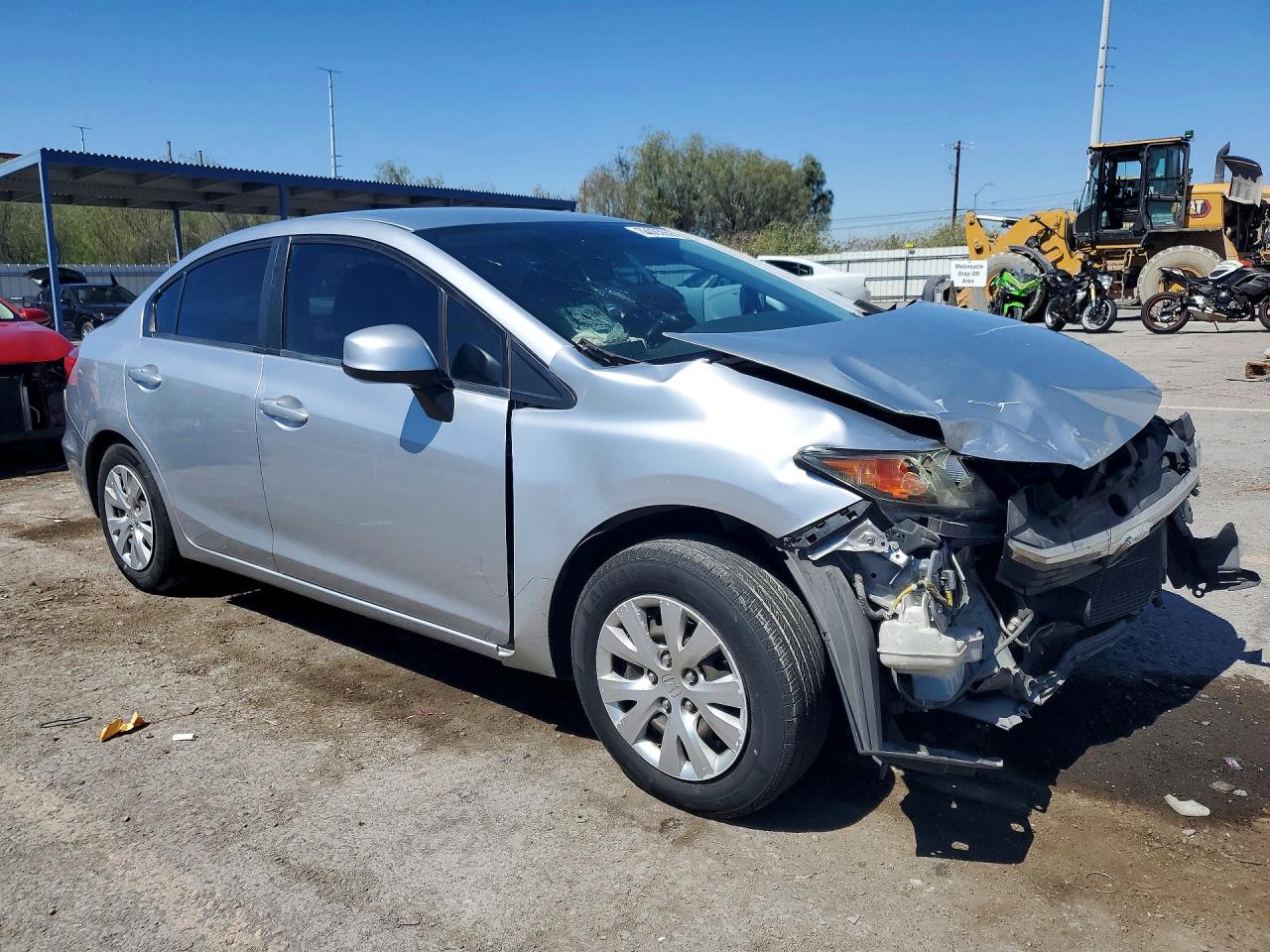 2012 Honda Civic Lx Silver vin: 2HGFB2F56CH608433