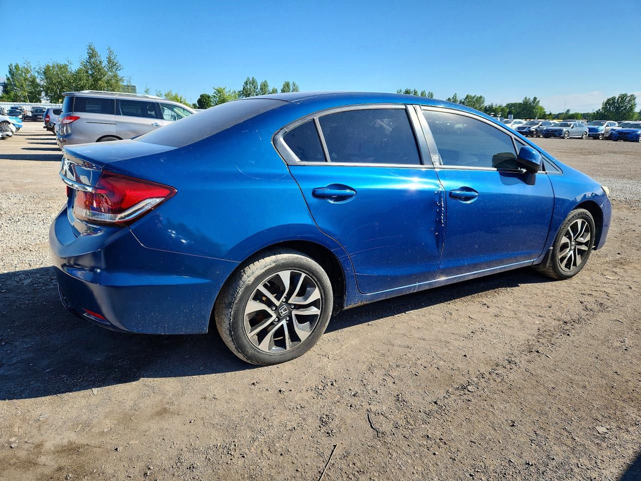 2013 Honda Civic Lx Blue vin: 2HGFB2F56DH010134