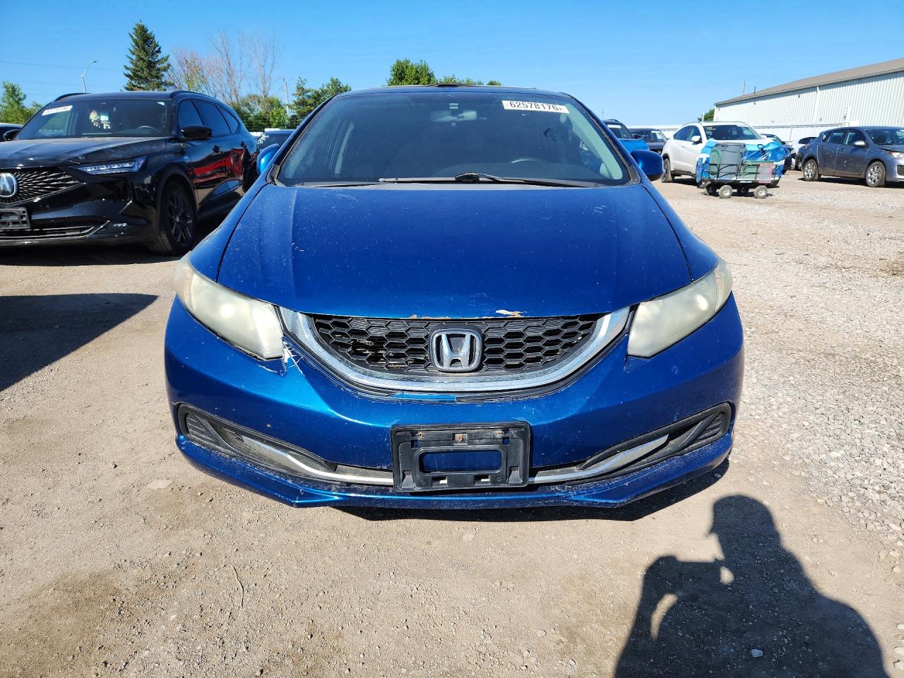 2013 Honda Civic Lx Blue vin: 2HGFB2F56DH010134