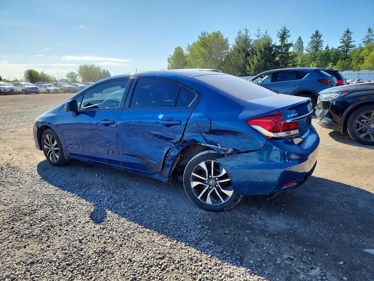 2013 Honda Civic Lx Blue vin: 2HGFB2F56DH010134