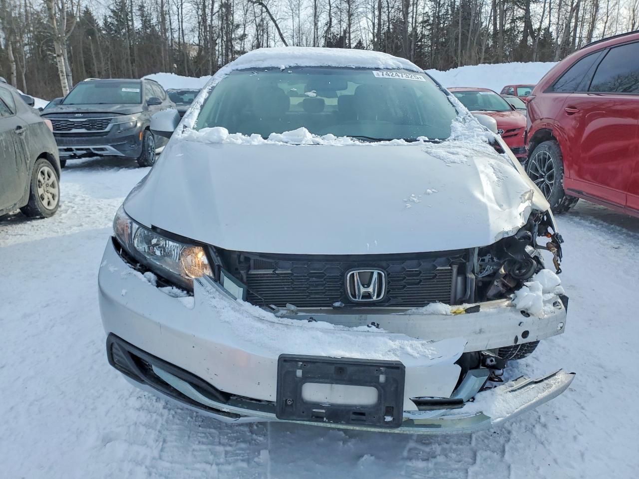 2013 Honda Civic Lx Silver vin: 2HGFB2F56DH042856