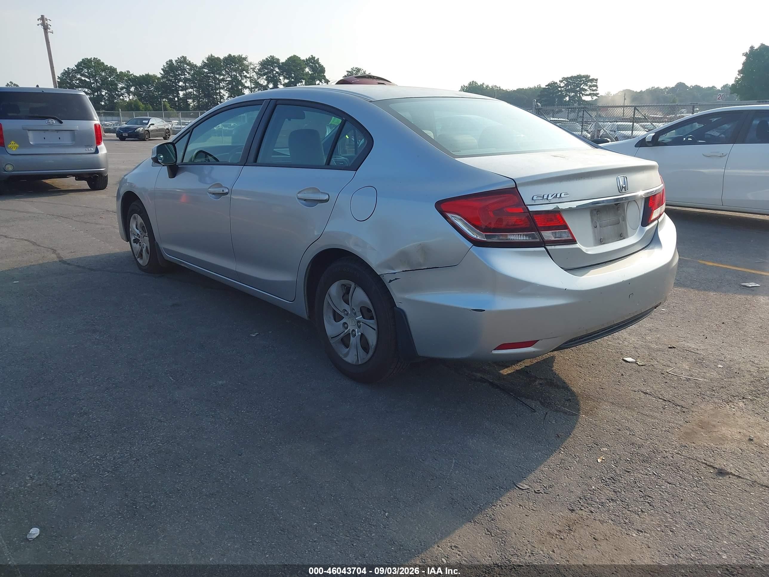 2013 Honda Civic Lx Silver vin: 2HGFB2F56DH501948