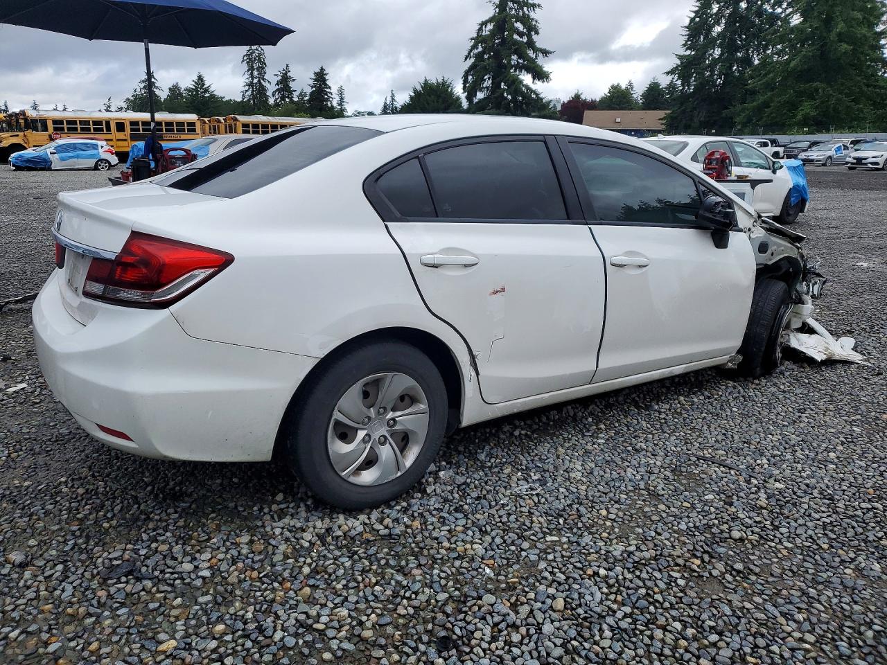 2013 Honda Civic Lx White vin: 2HGFB2F56DH505059