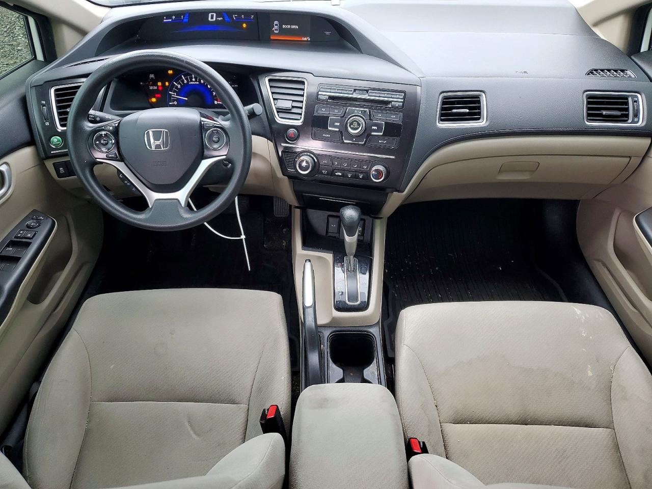2013 Honda Civic Lx White vin: 2HGFB2F56DH505059
