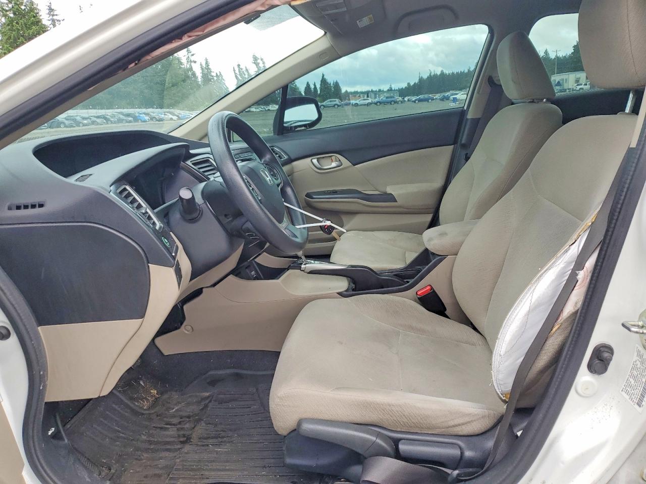 2013 Honda Civic Lx White vin: 2HGFB2F56DH505059