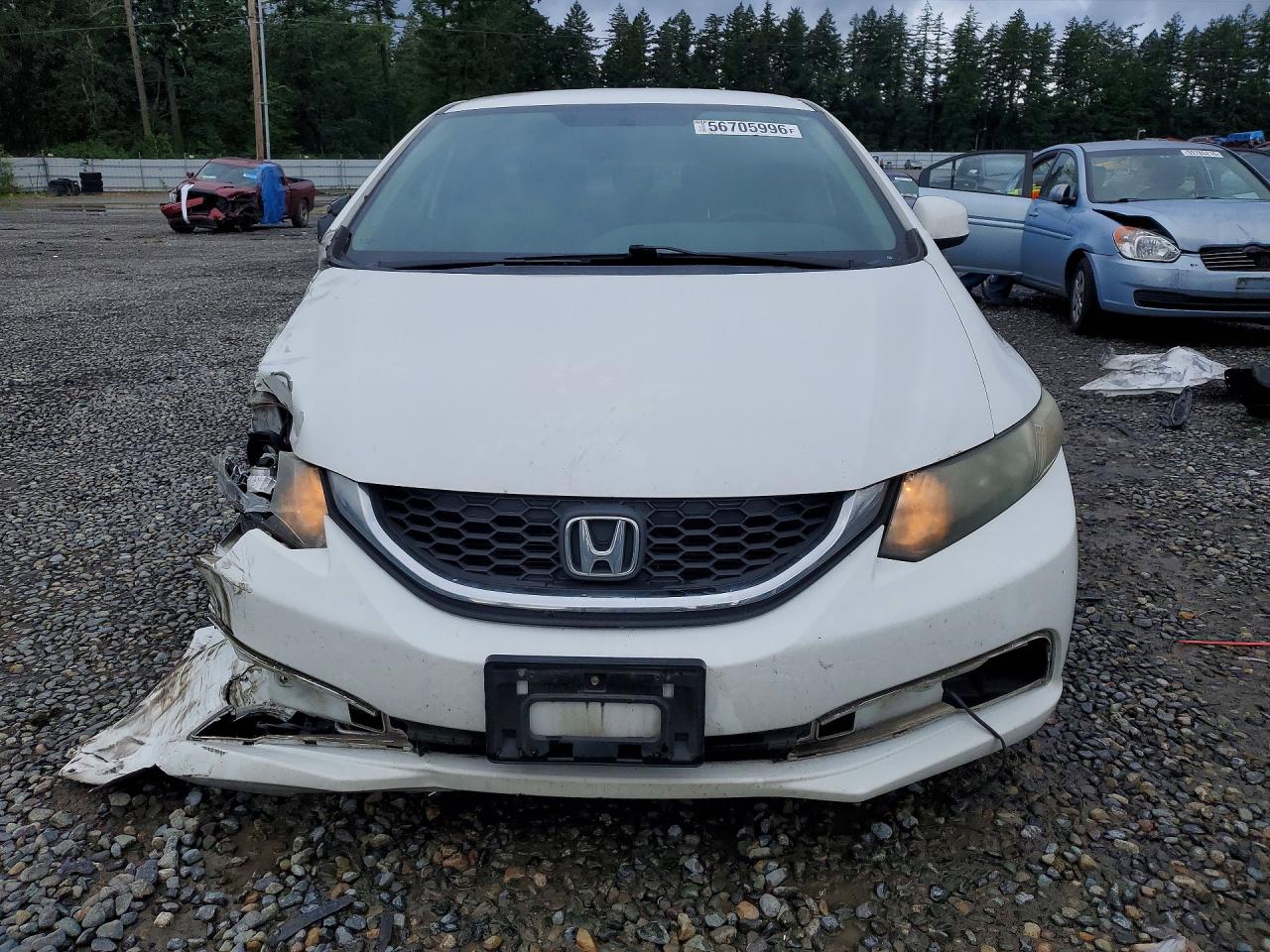 2013 Honda Civic Lx White vin: 2HGFB2F56DH505059