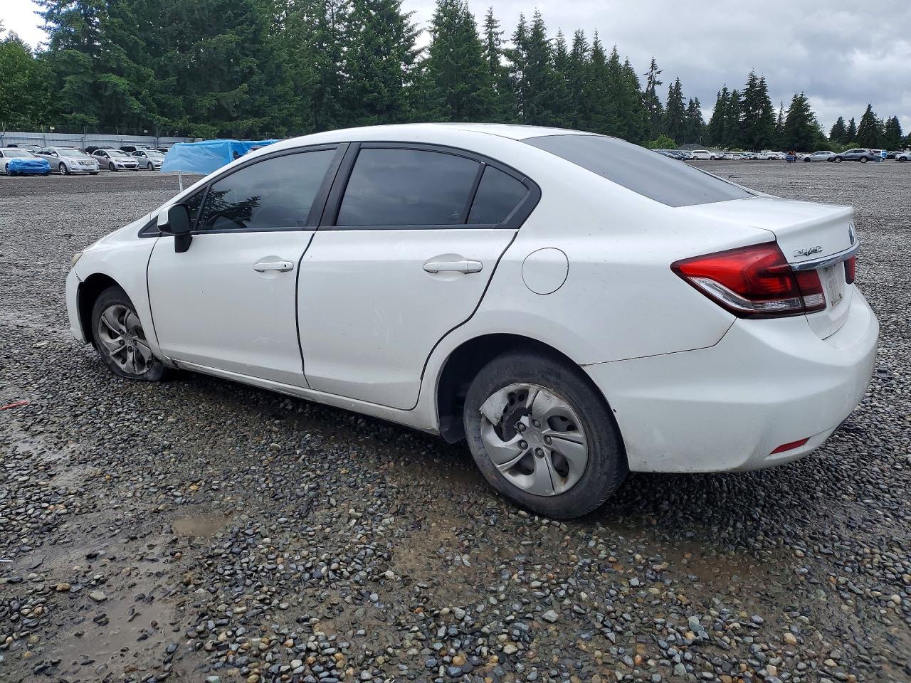 2013 Honda Civic Lx White vin: 2HGFB2F56DH505059