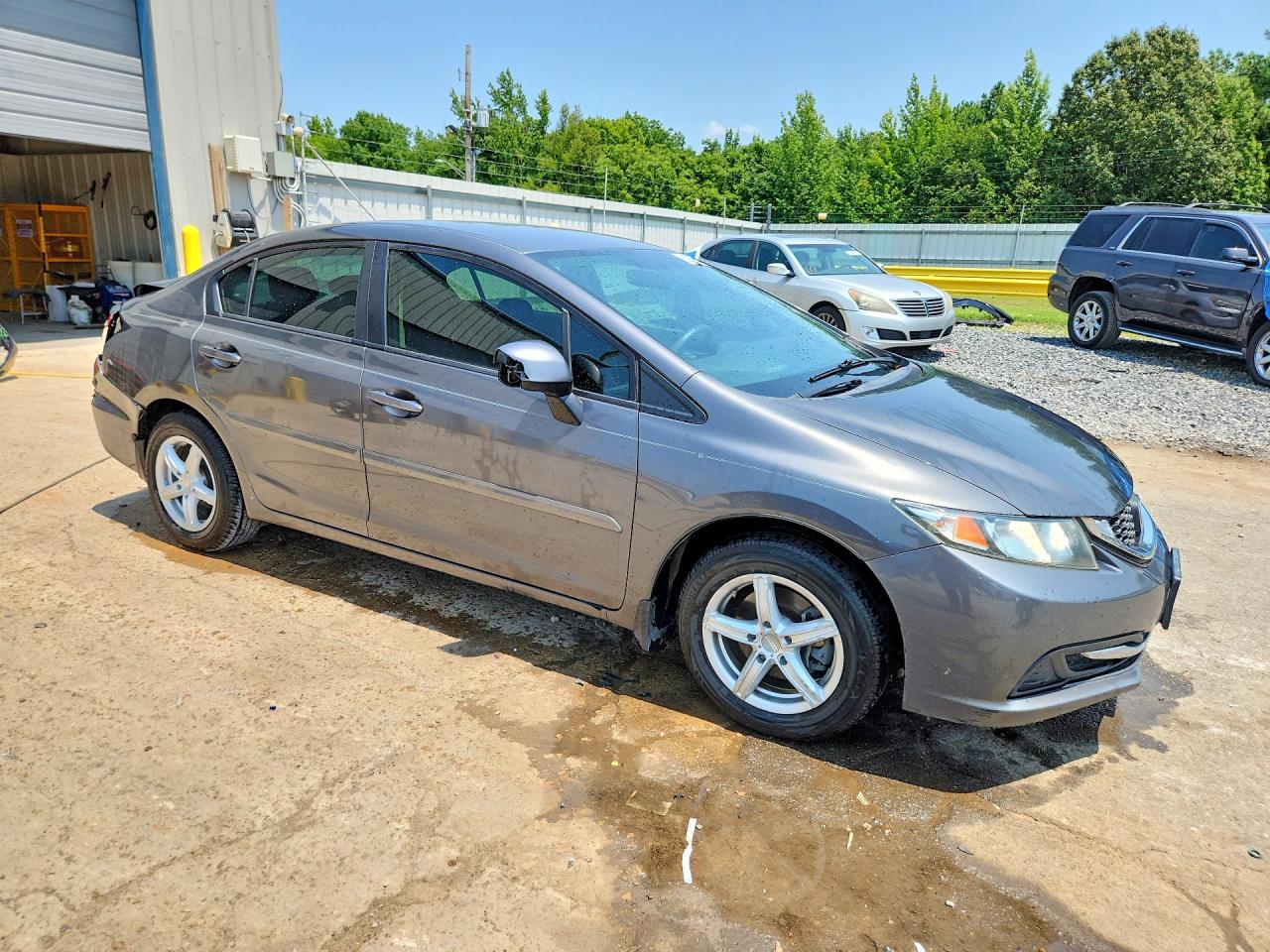 2013 Honda Civic Lx Gray vin: 2HGFB2F56DH505613