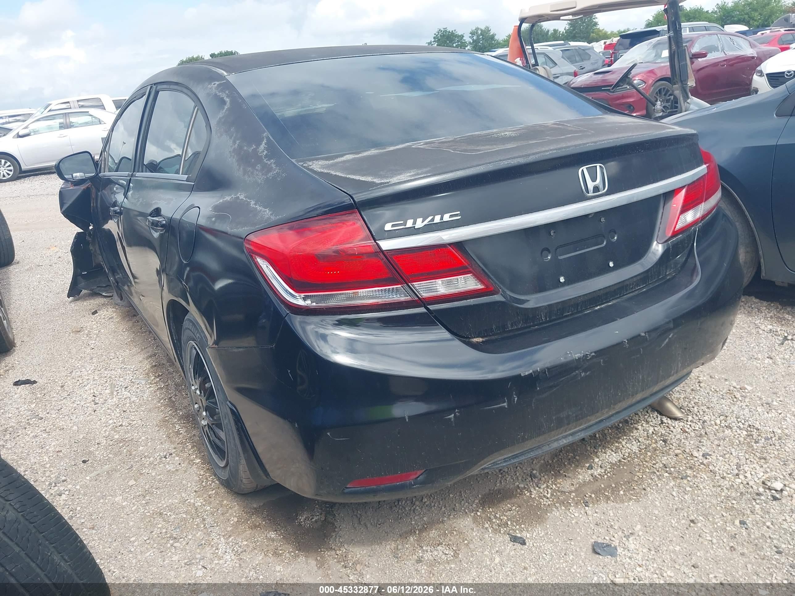 2013 Honda Civic Lx Black vin: 2HGFB2F56DH508401