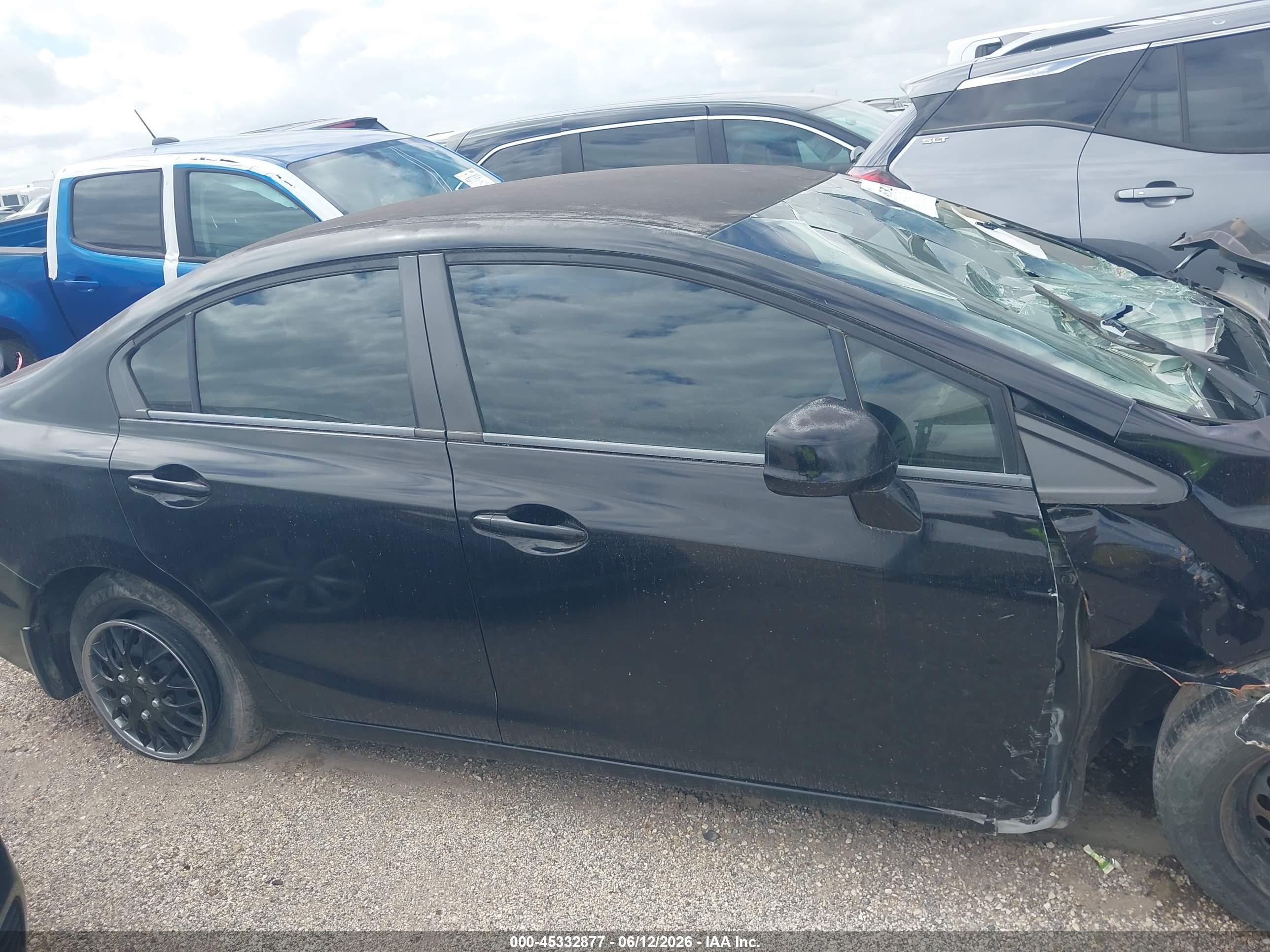 2013 Honda Civic Lx Black vin: 2HGFB2F56DH508401