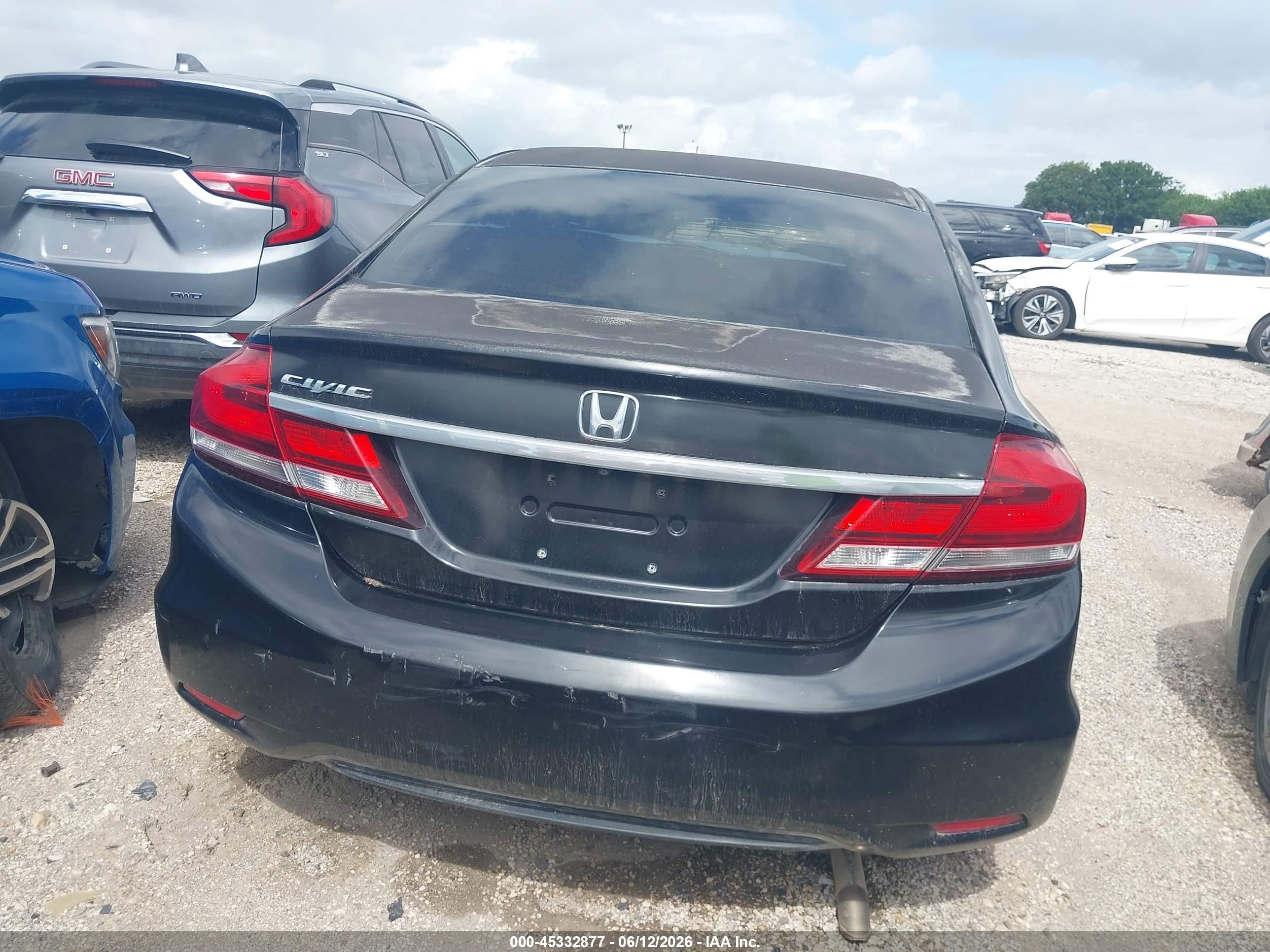 2013 Honda Civic Lx Black vin: 2HGFB2F56DH508401