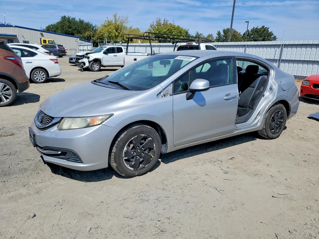 2013 Honda Civic Lx Silver vin: 2HGFB2F56DH513467