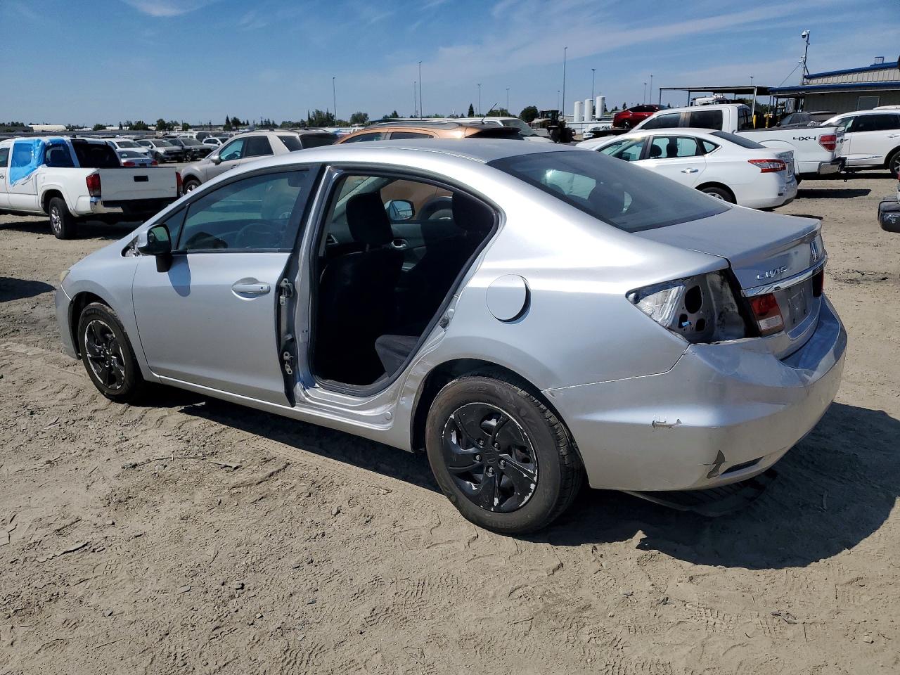 2013 Honda Civic Lx Silver vin: 2HGFB2F56DH513467