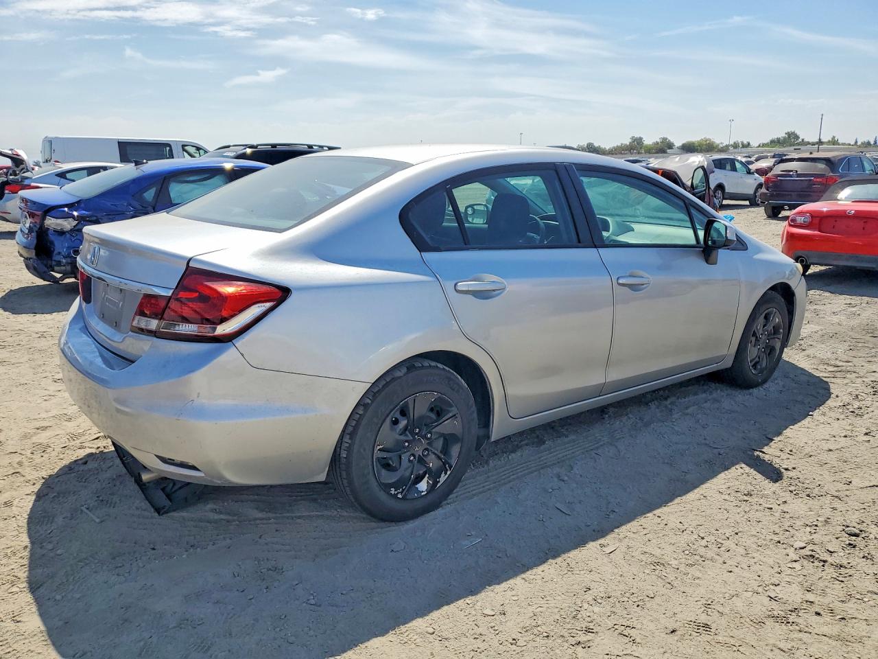 2013 Honda Civic Lx Silver vin: 2HGFB2F56DH513467
