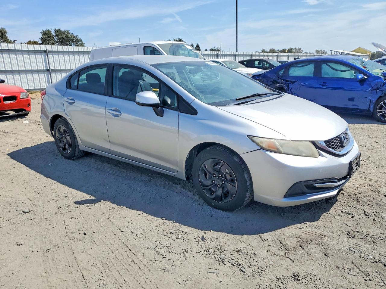 2013 Honda Civic Lx Silver vin: 2HGFB2F56DH513467