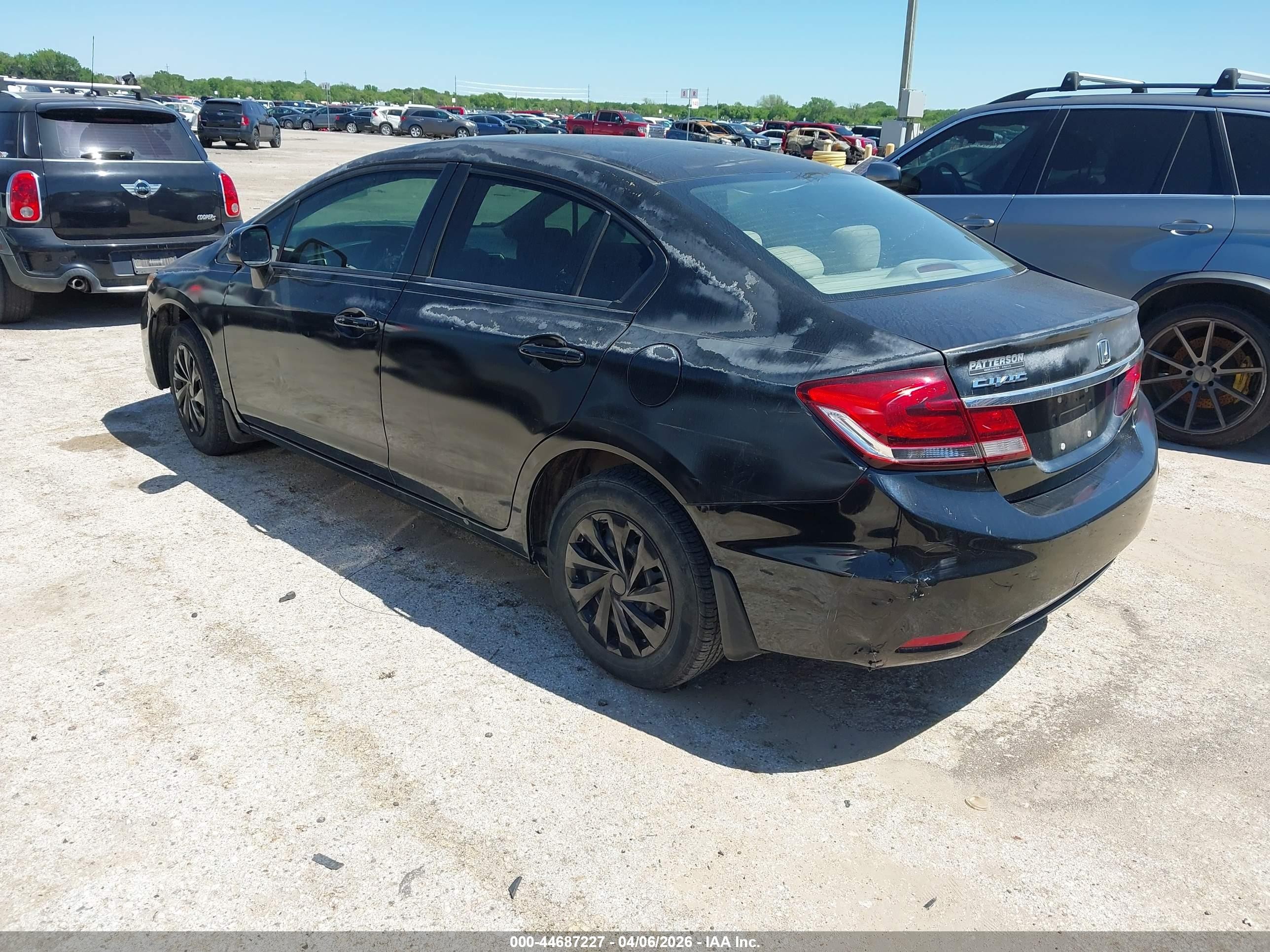 2013 Honda Civic Lx Черный vin: 2HGFB2F56DH516742