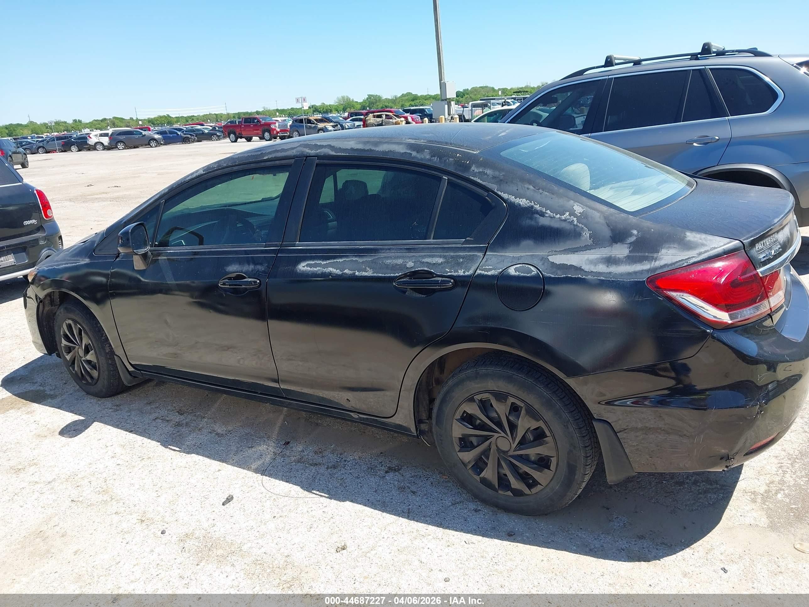 2013 Honda Civic Lx Черный vin: 2HGFB2F56DH516742