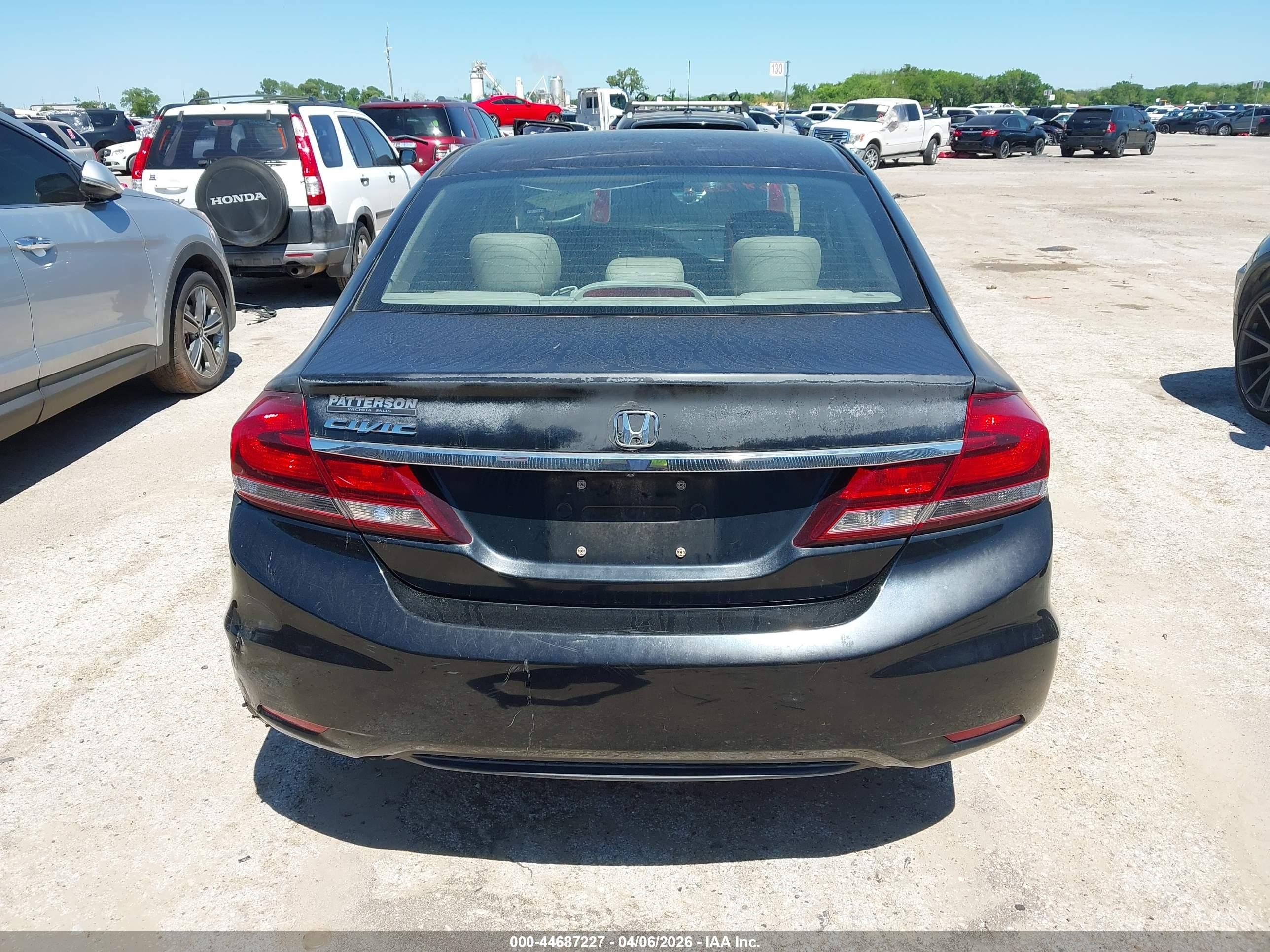 2013 Honda Civic Lx Черный vin: 2HGFB2F56DH516742