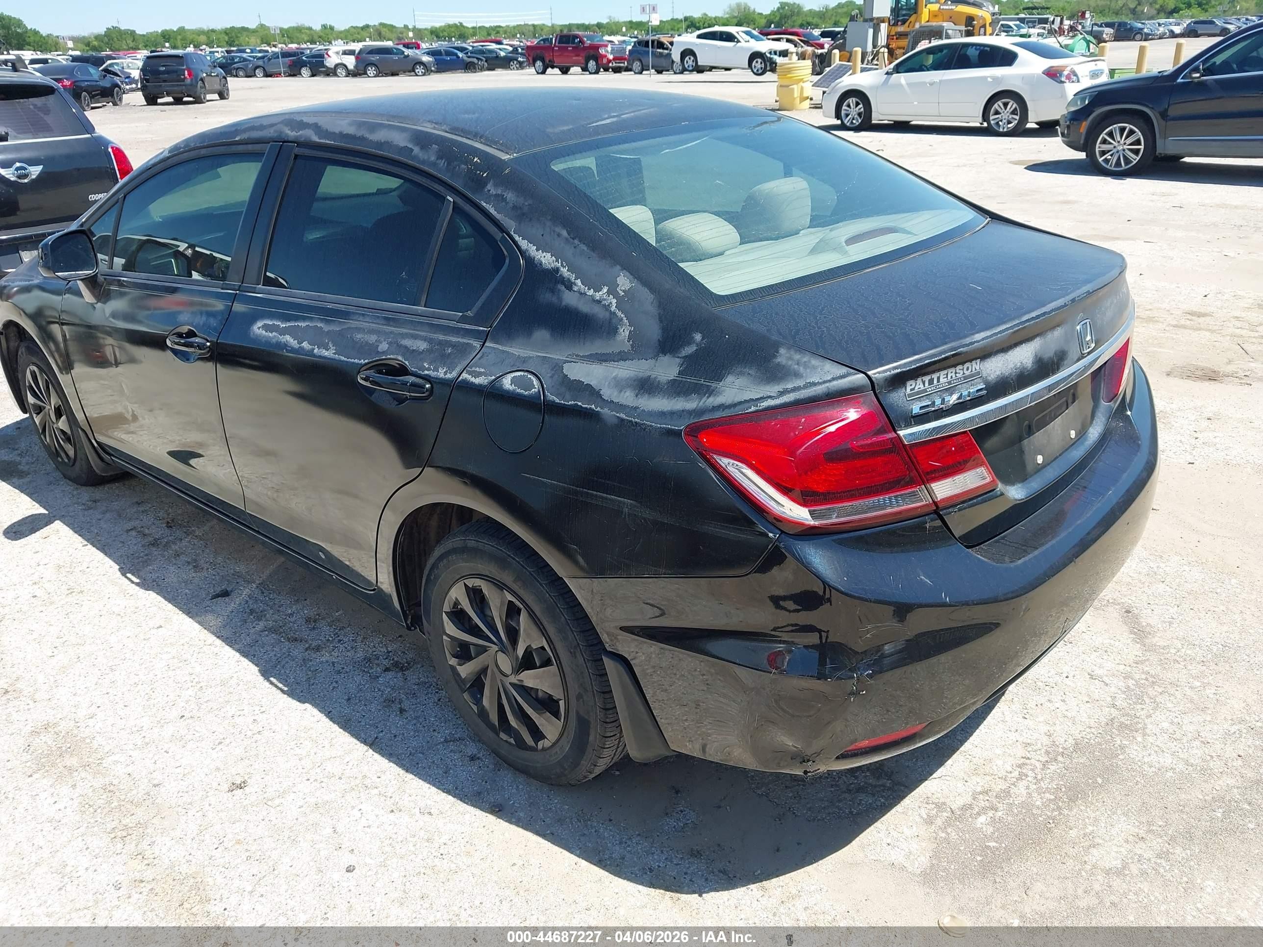 2013 Honda Civic Lx Черный vin: 2HGFB2F56DH516742