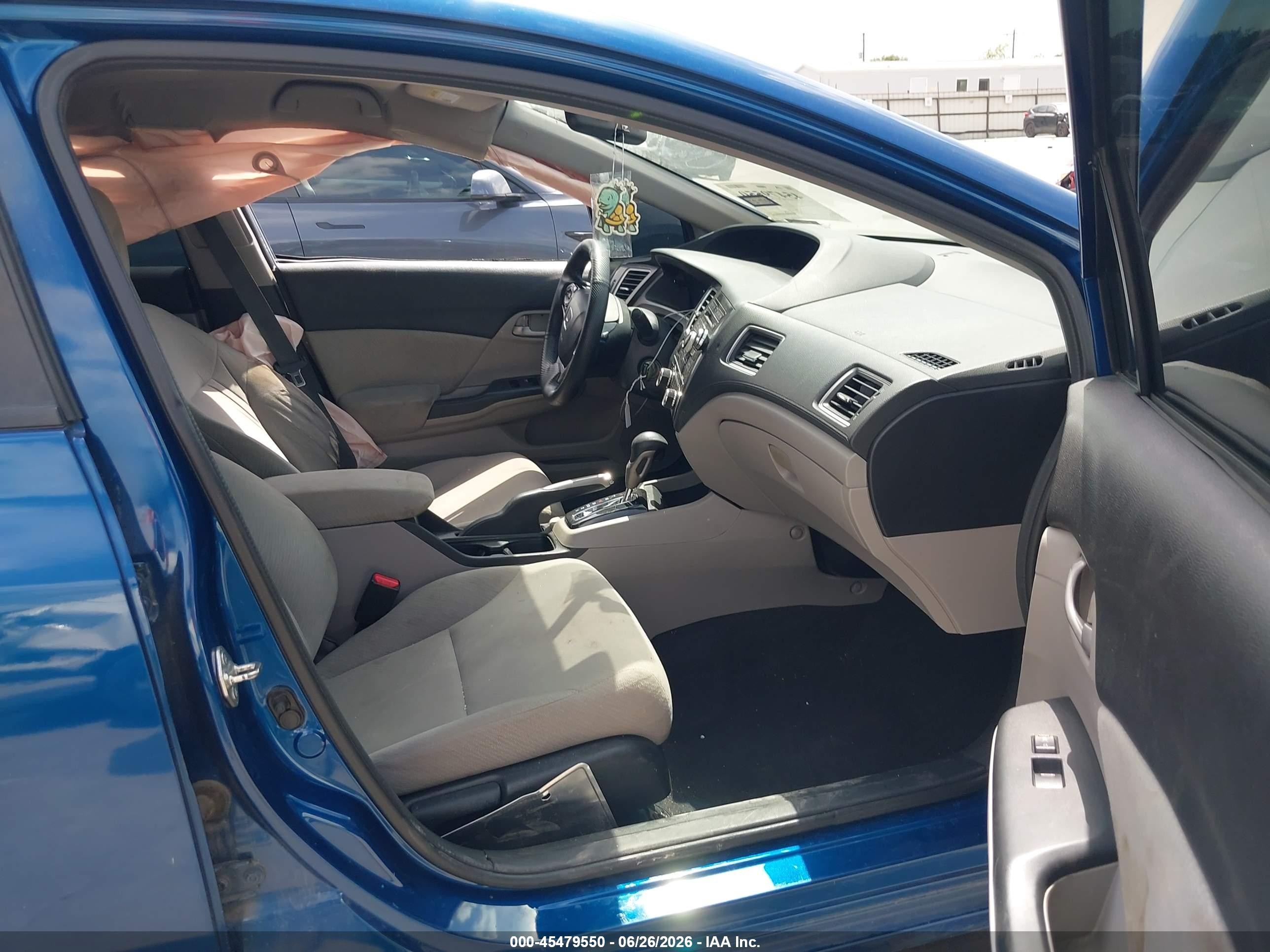 2013 Honda Civic Lx Blue vin: 2HGFB2F56DH526154