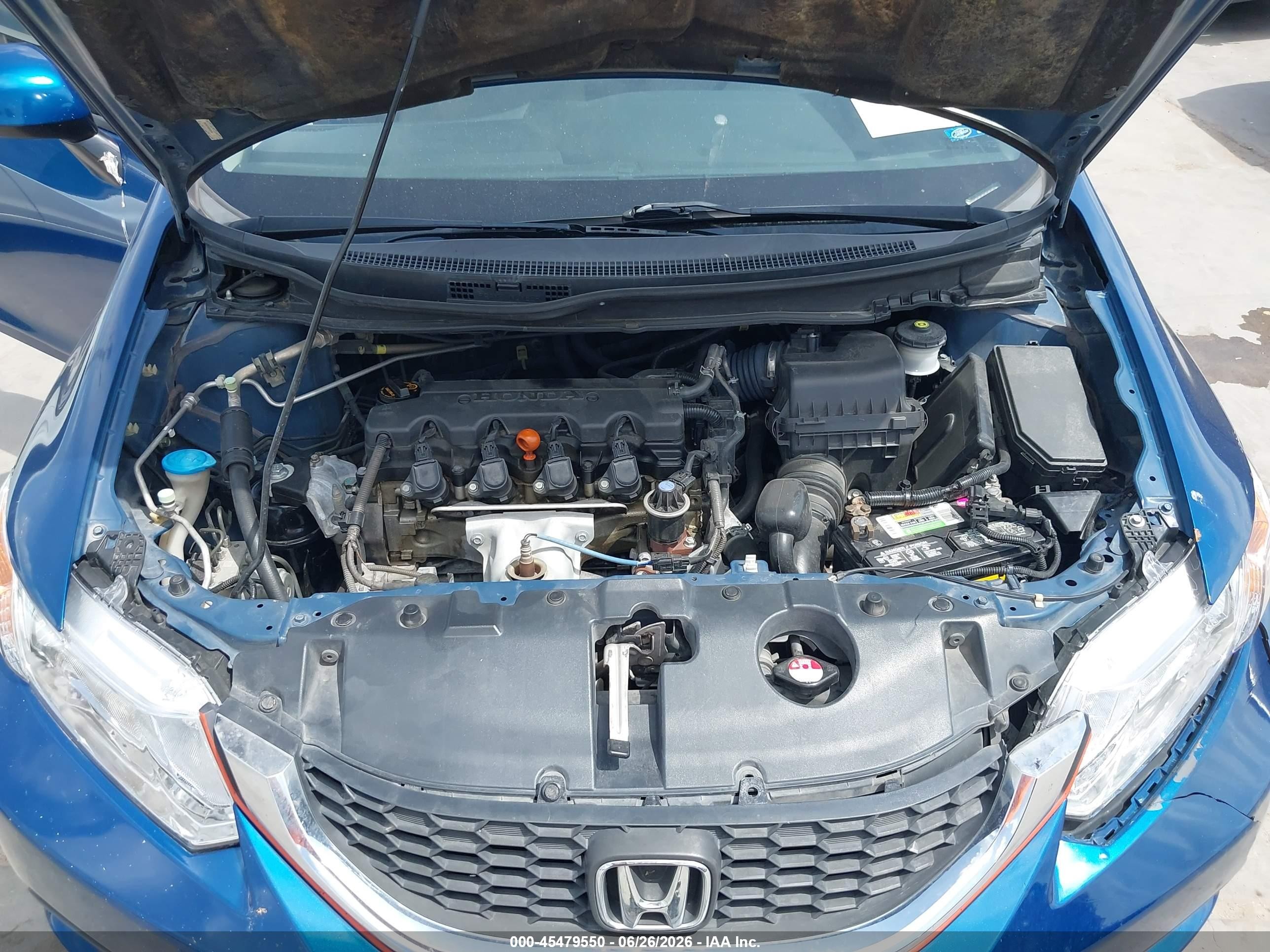 2013 Honda Civic Lx Blue vin: 2HGFB2F56DH526154