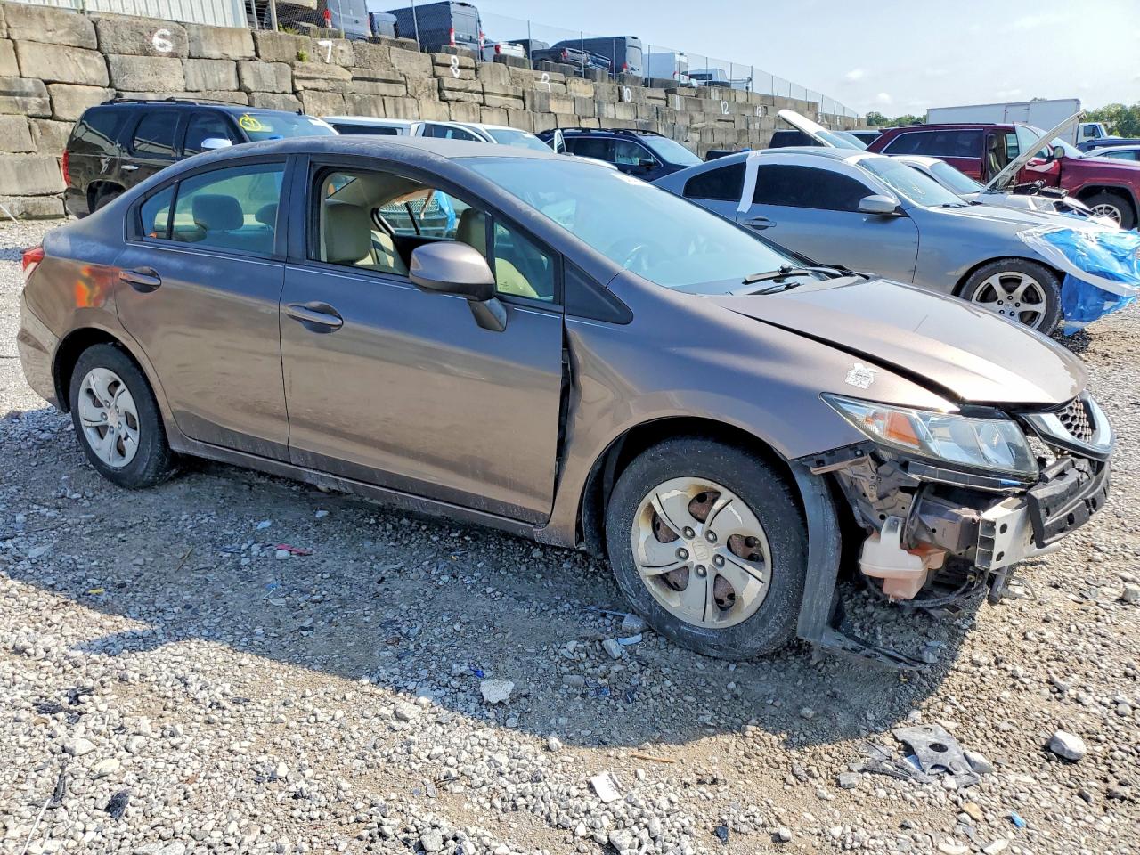 2013 Honda Civic Lx Silver vin: 2HGFB2F56DH530012