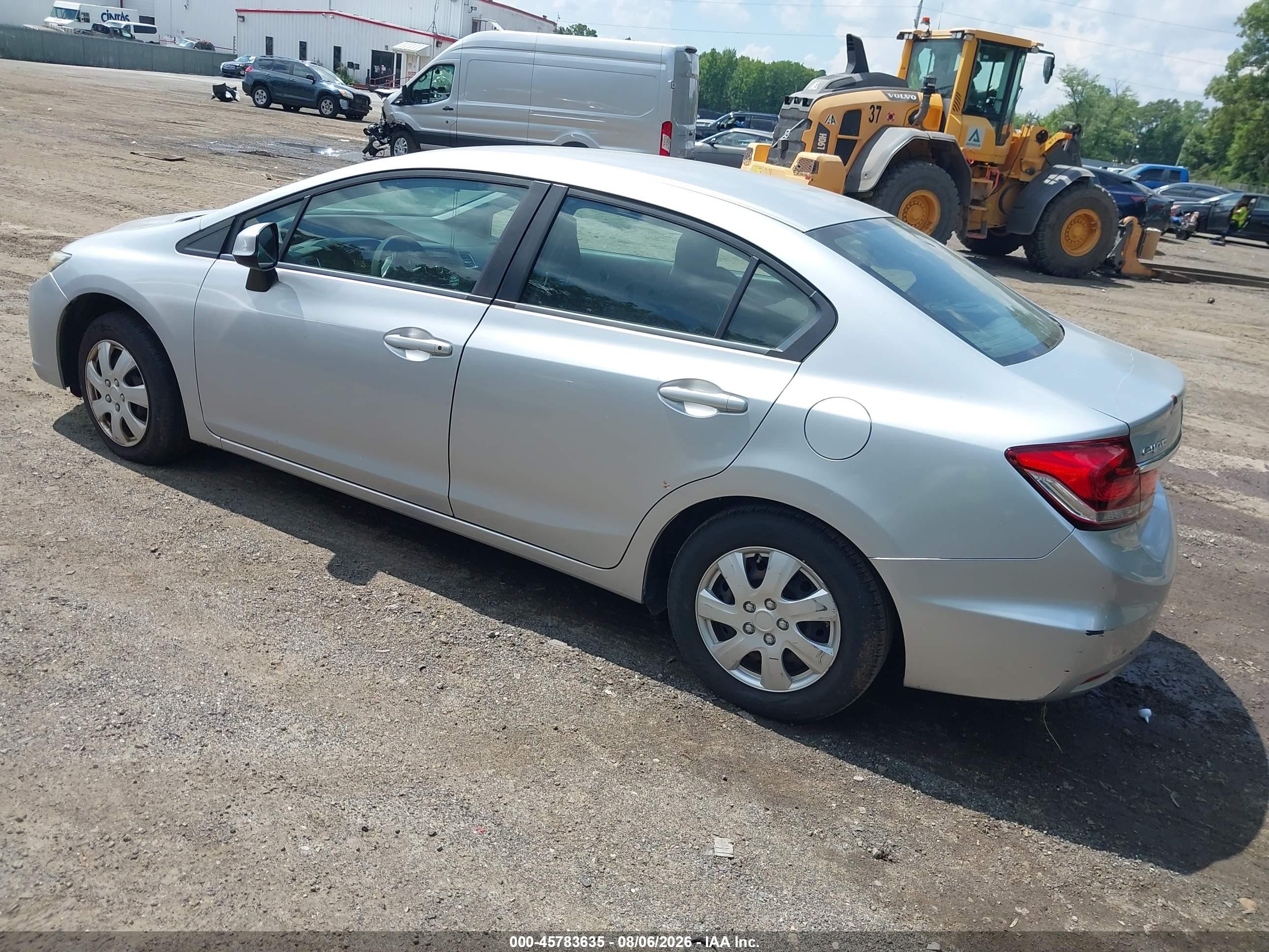 2013 Honda Civic Lx Silver vin: 2HGFB2F56DH530737