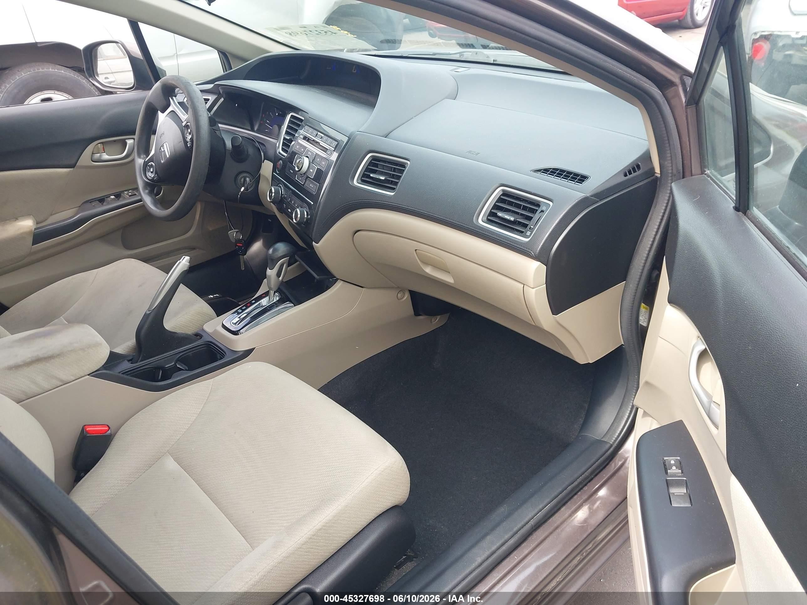 2013 Honda Civic Lx Brown vin: 2HGFB2F56DH534139