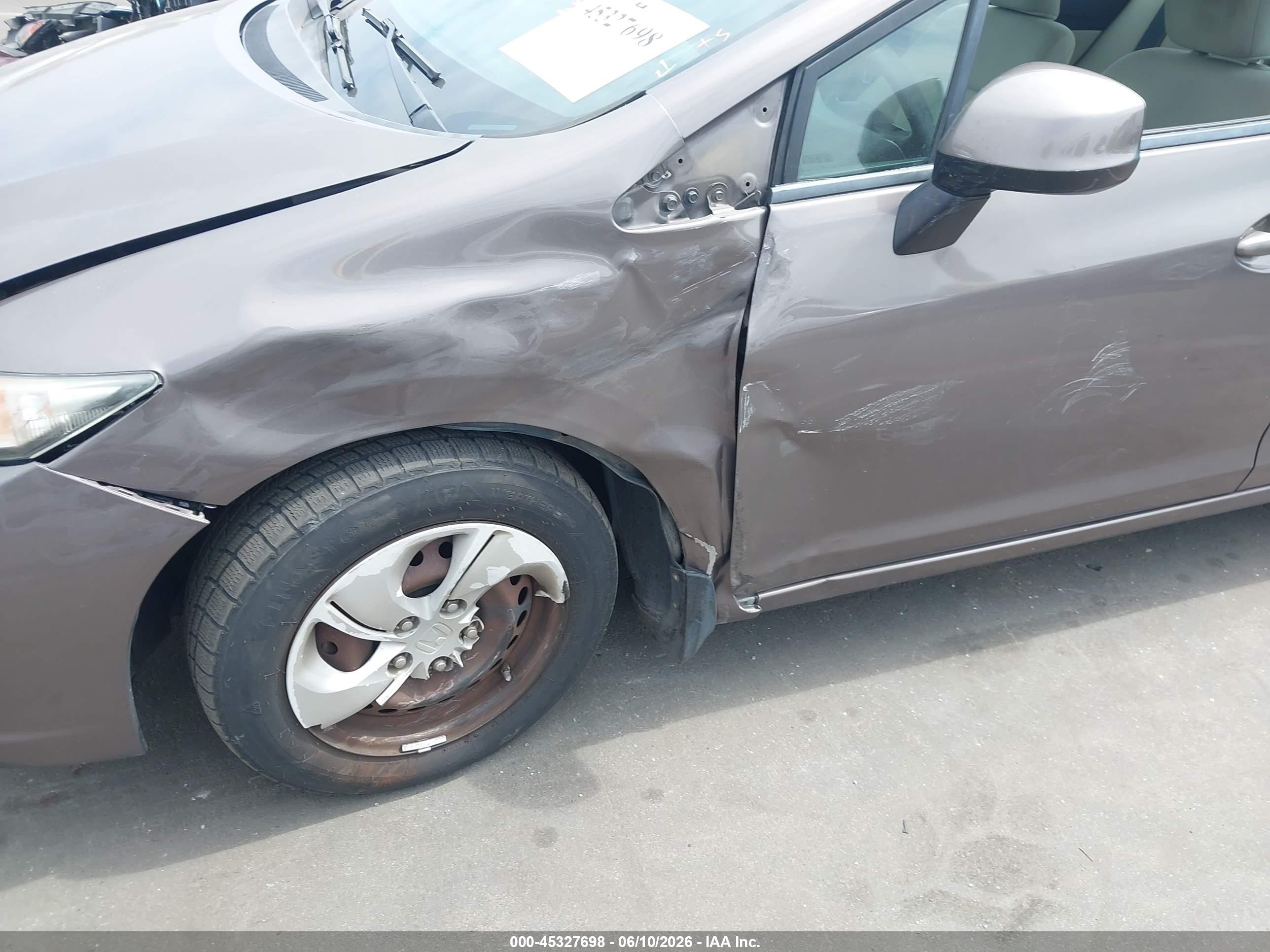2013 Honda Civic Lx Brown vin: 2HGFB2F56DH534139