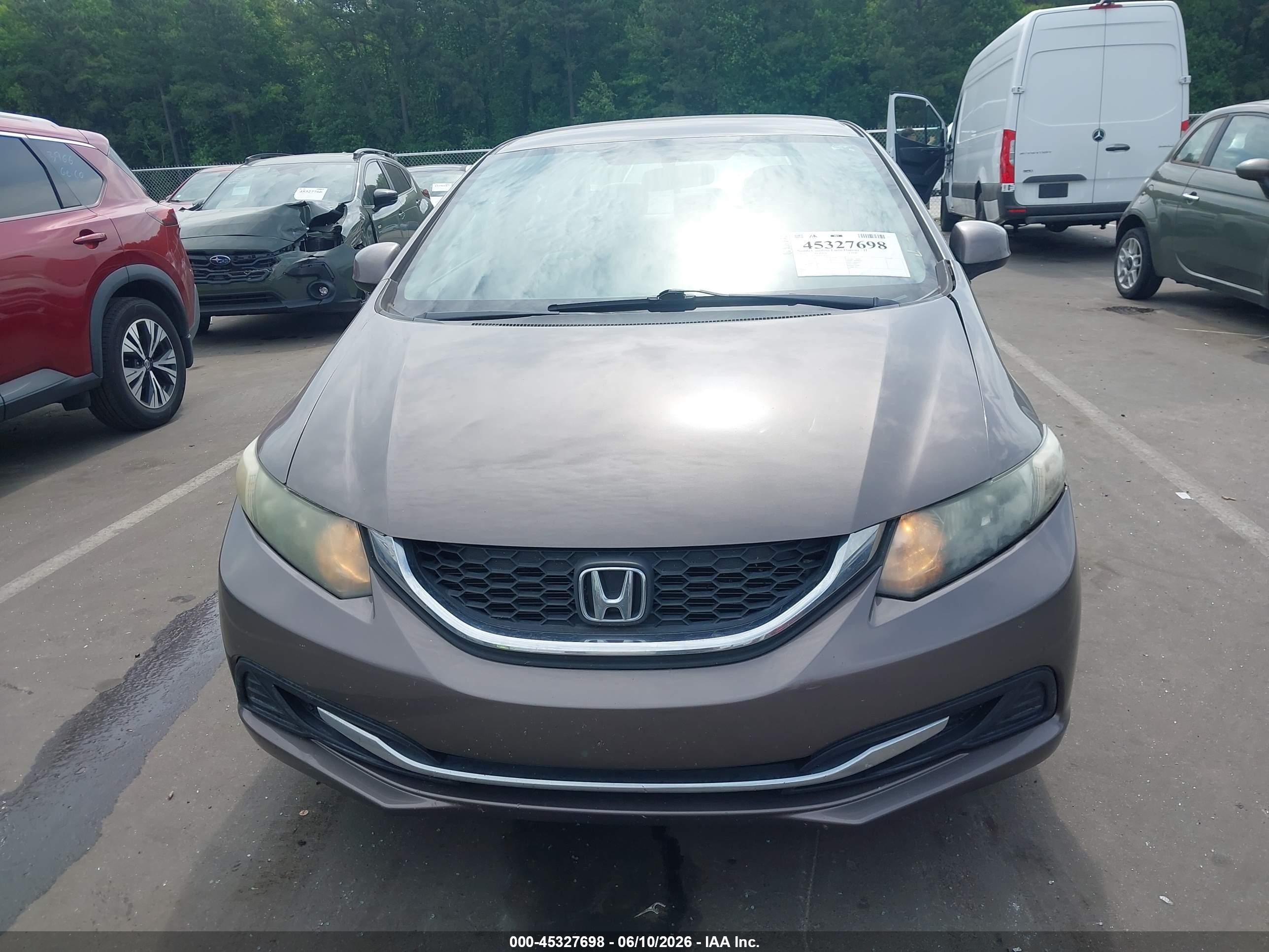2013 Honda Civic Lx Brown vin: 2HGFB2F56DH534139