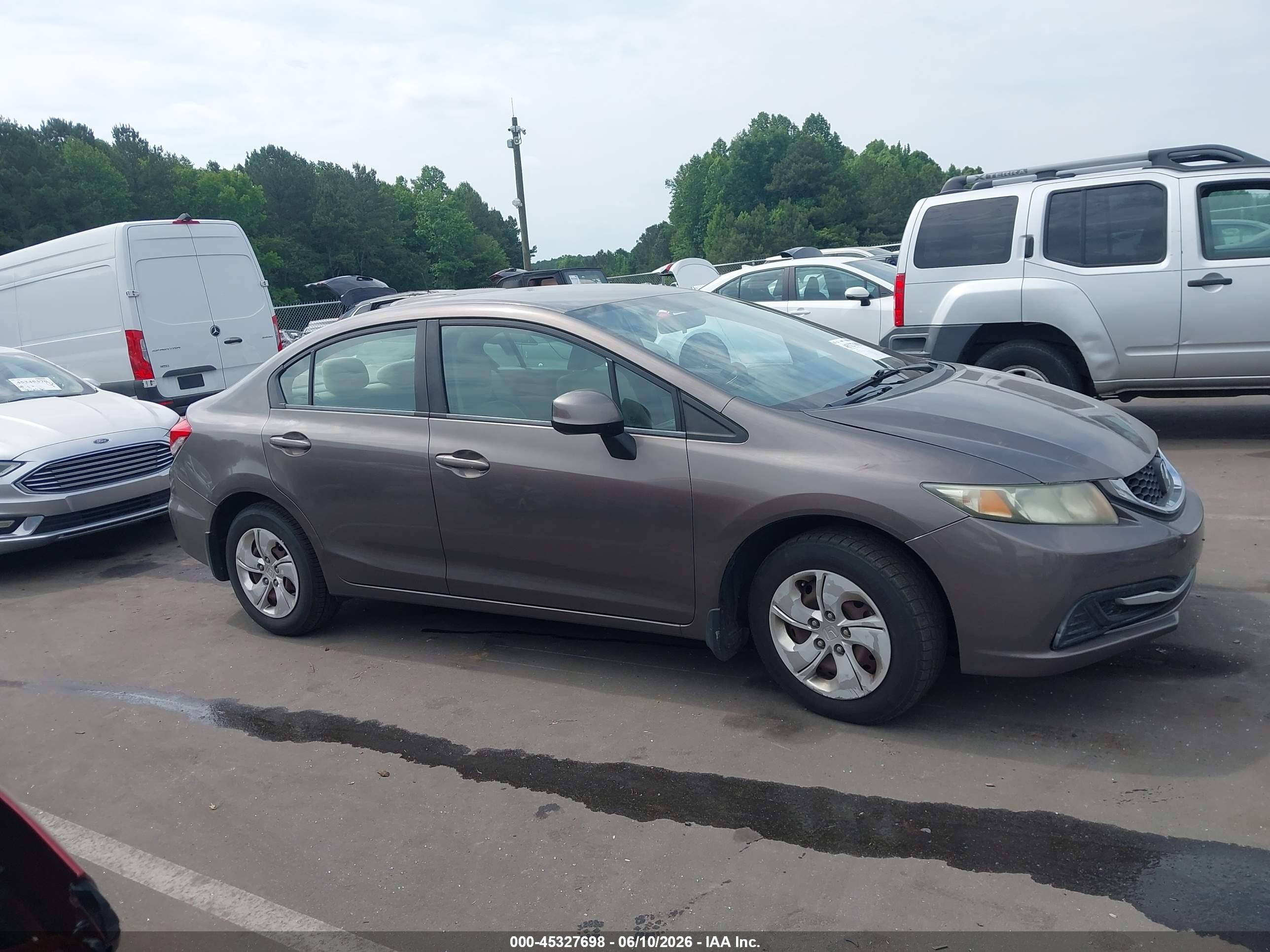 2013 Honda Civic Lx Brown vin: 2HGFB2F56DH534139