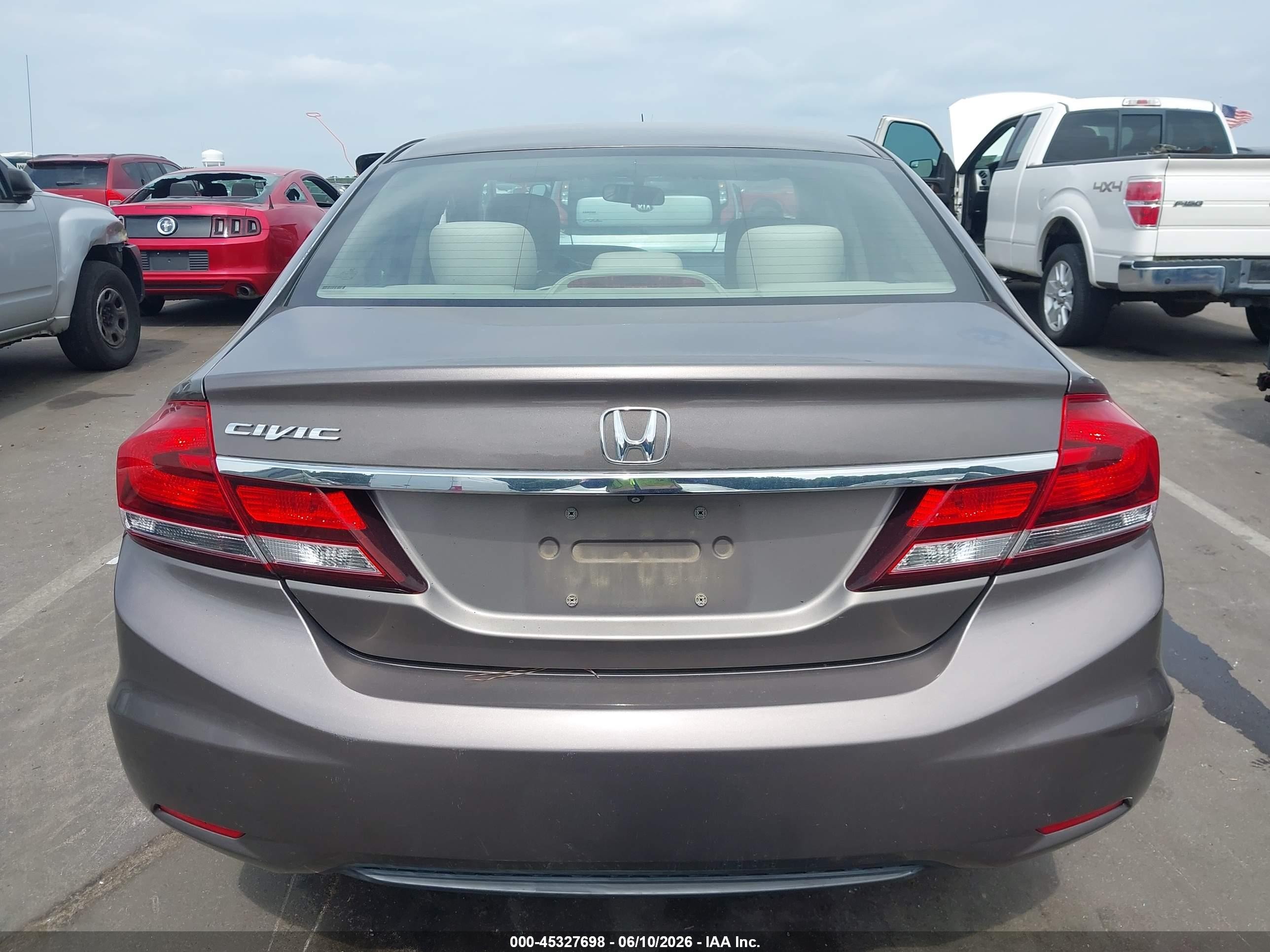 2013 Honda Civic Lx Brown vin: 2HGFB2F56DH534139
