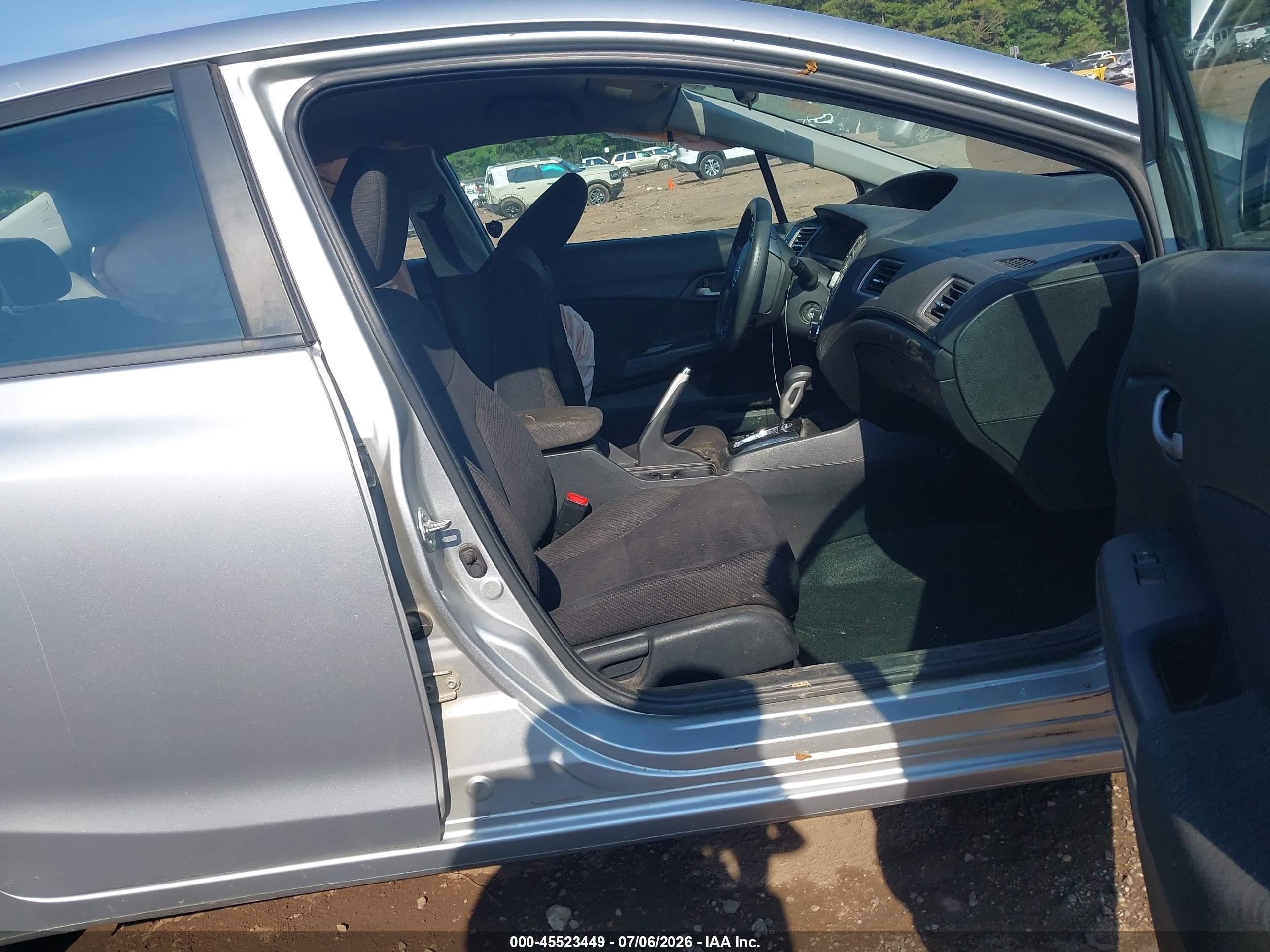 2013 Honda Civic Lx Gray vin: 2HGFB2F56DH554567