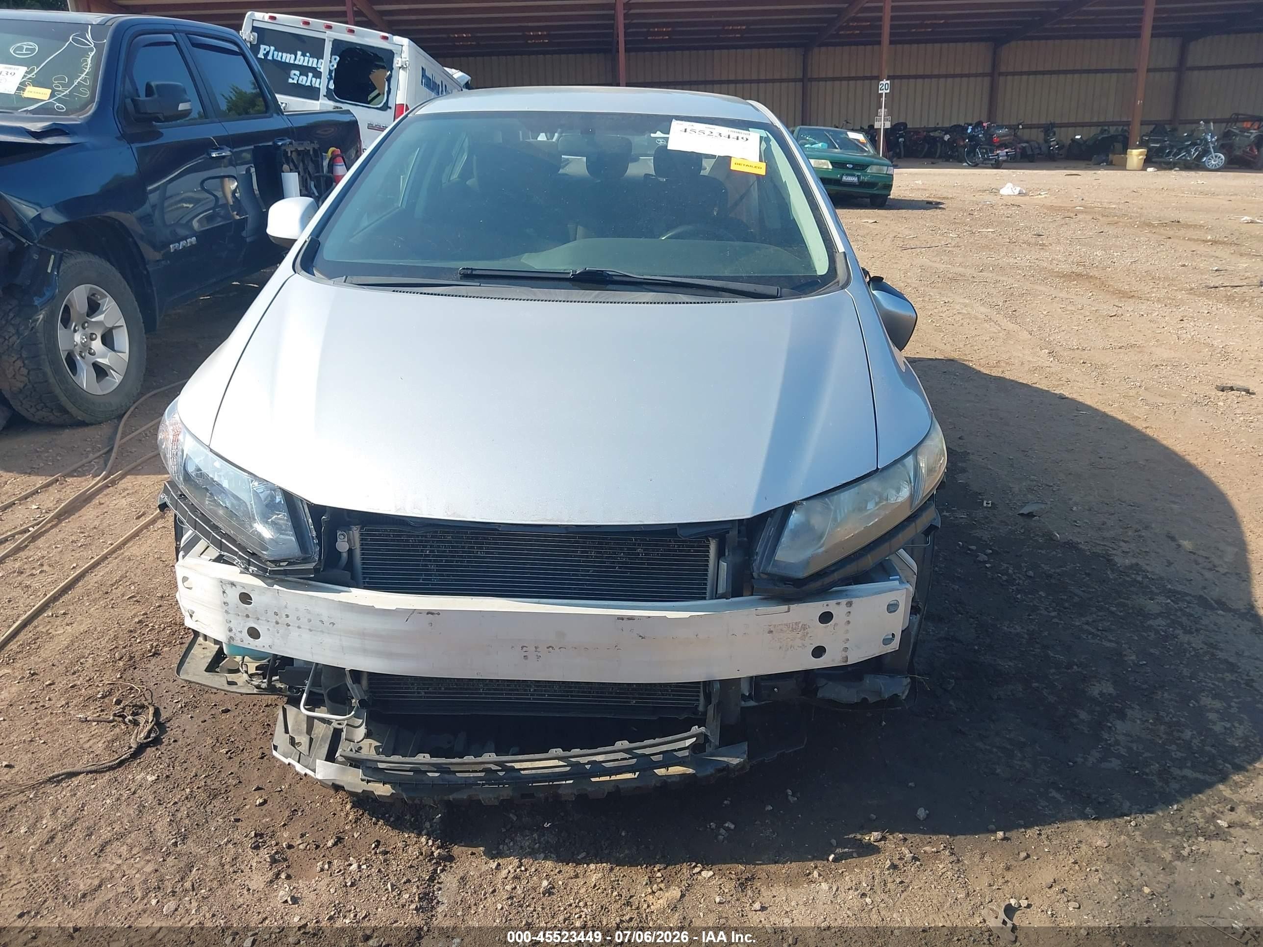 2013 Honda Civic Lx Gray vin: 2HGFB2F56DH554567