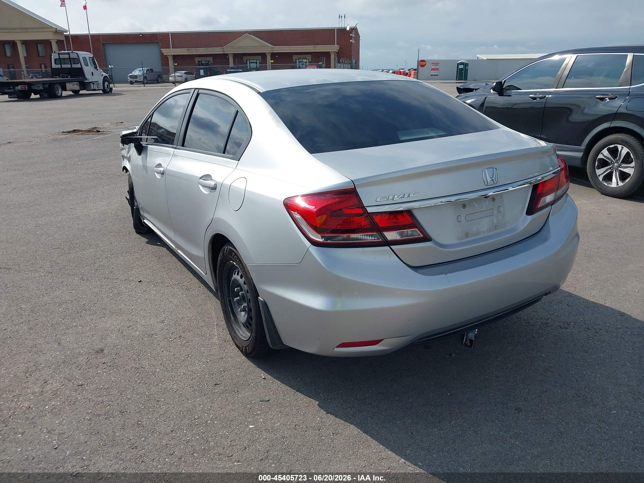 2013 Honda Civic Lx Silver vin: 2HGFB2F56DH555945