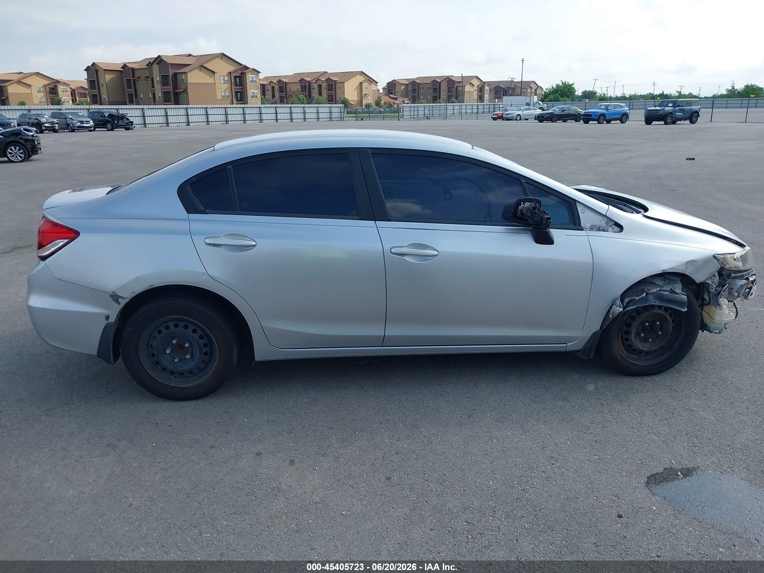 2013 Honda Civic Lx Silver vin: 2HGFB2F56DH555945