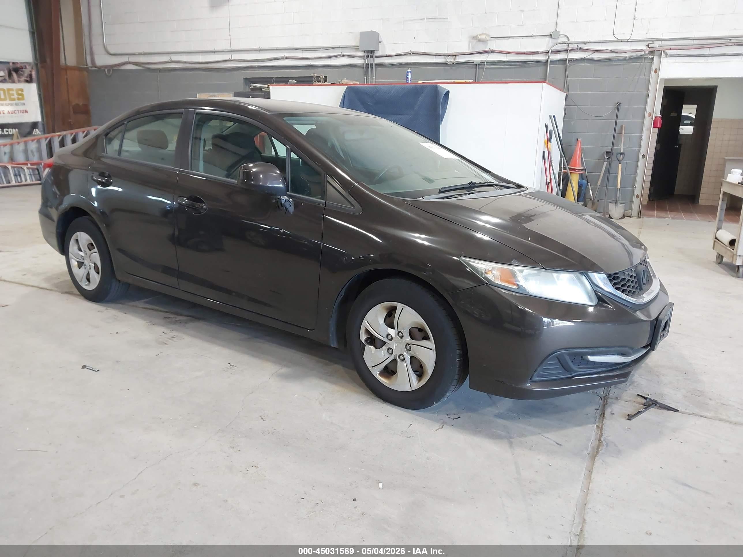 2013 Honda Civic Lx Brown vin: 2HGFB2F56DH560479