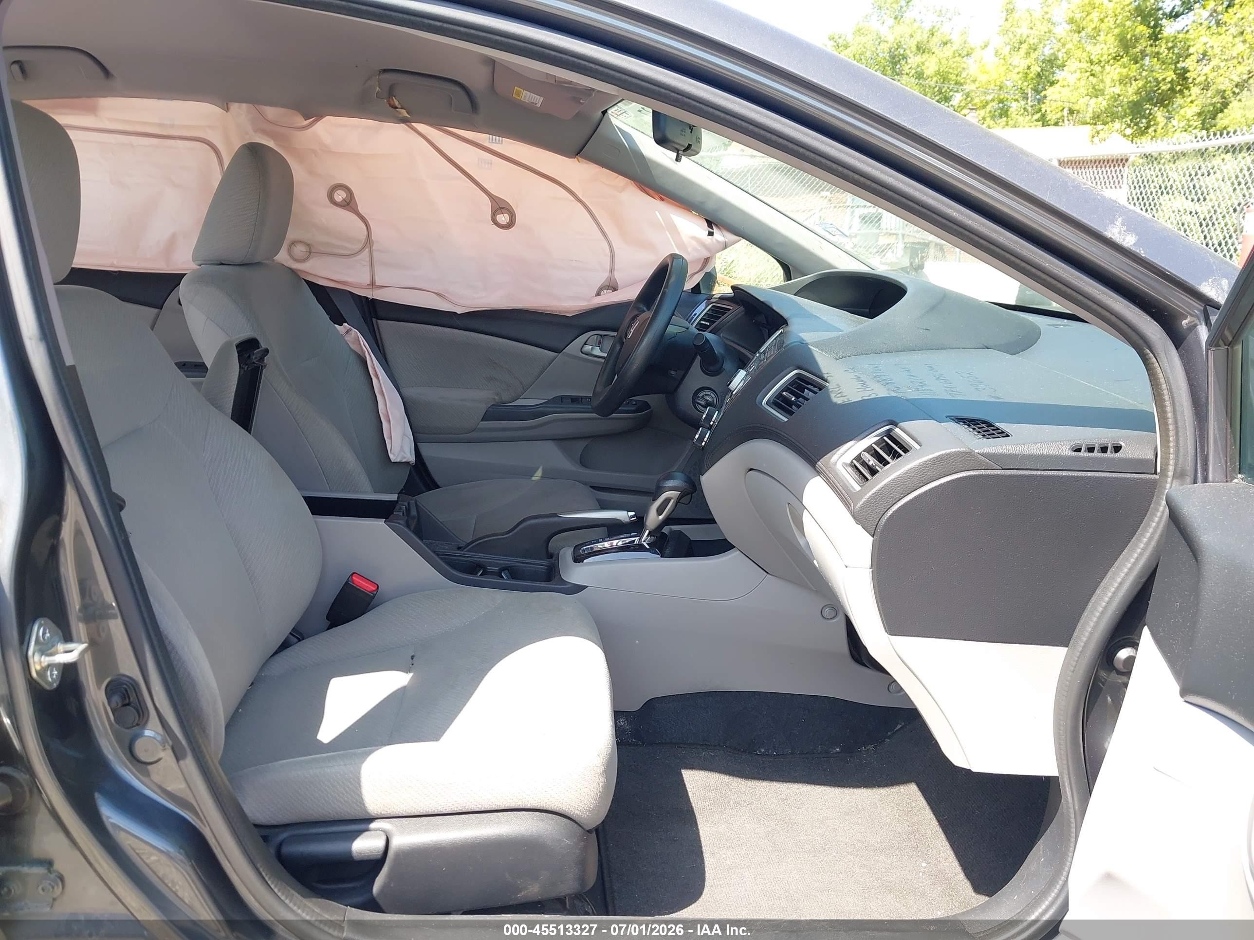 2013 Honda Civic Lx Gray vin: 2HGFB2F56DH576889
